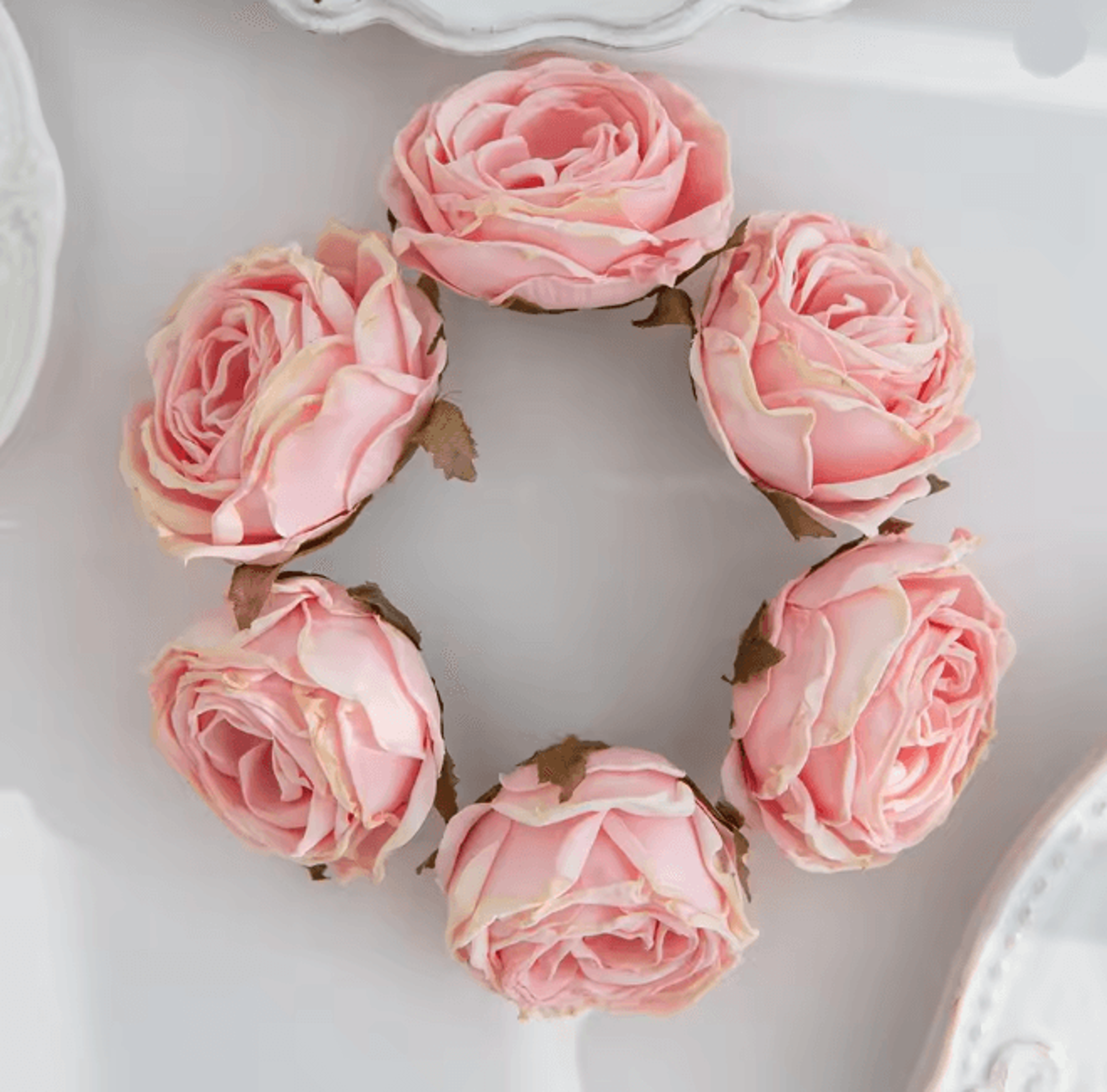 Burned Edge Artificial Rose Flower For Wedding Bridal Bouquet And DIY Decor 15