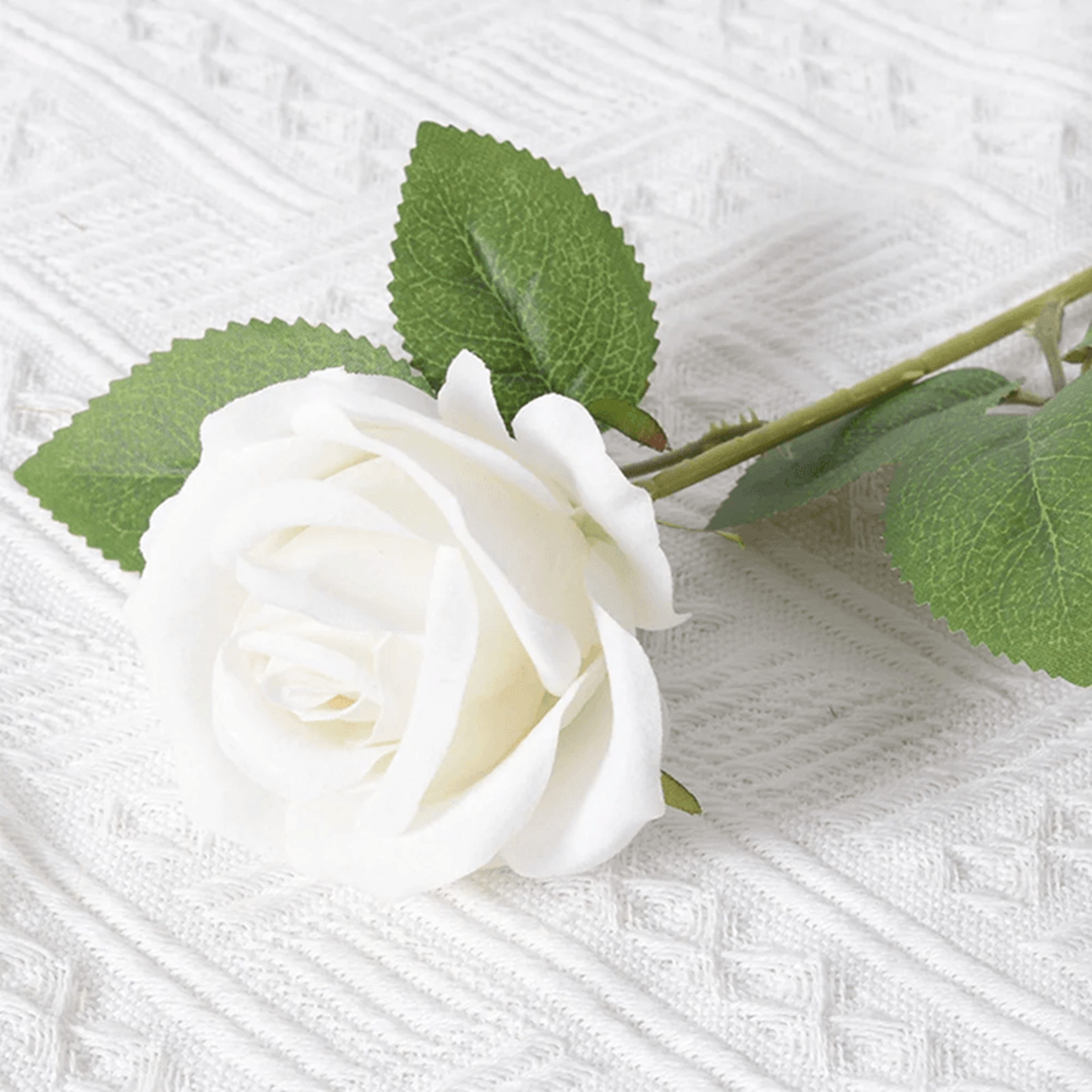 Realistic Artificial Red Rose Stems For Wedding And Home Decor 6