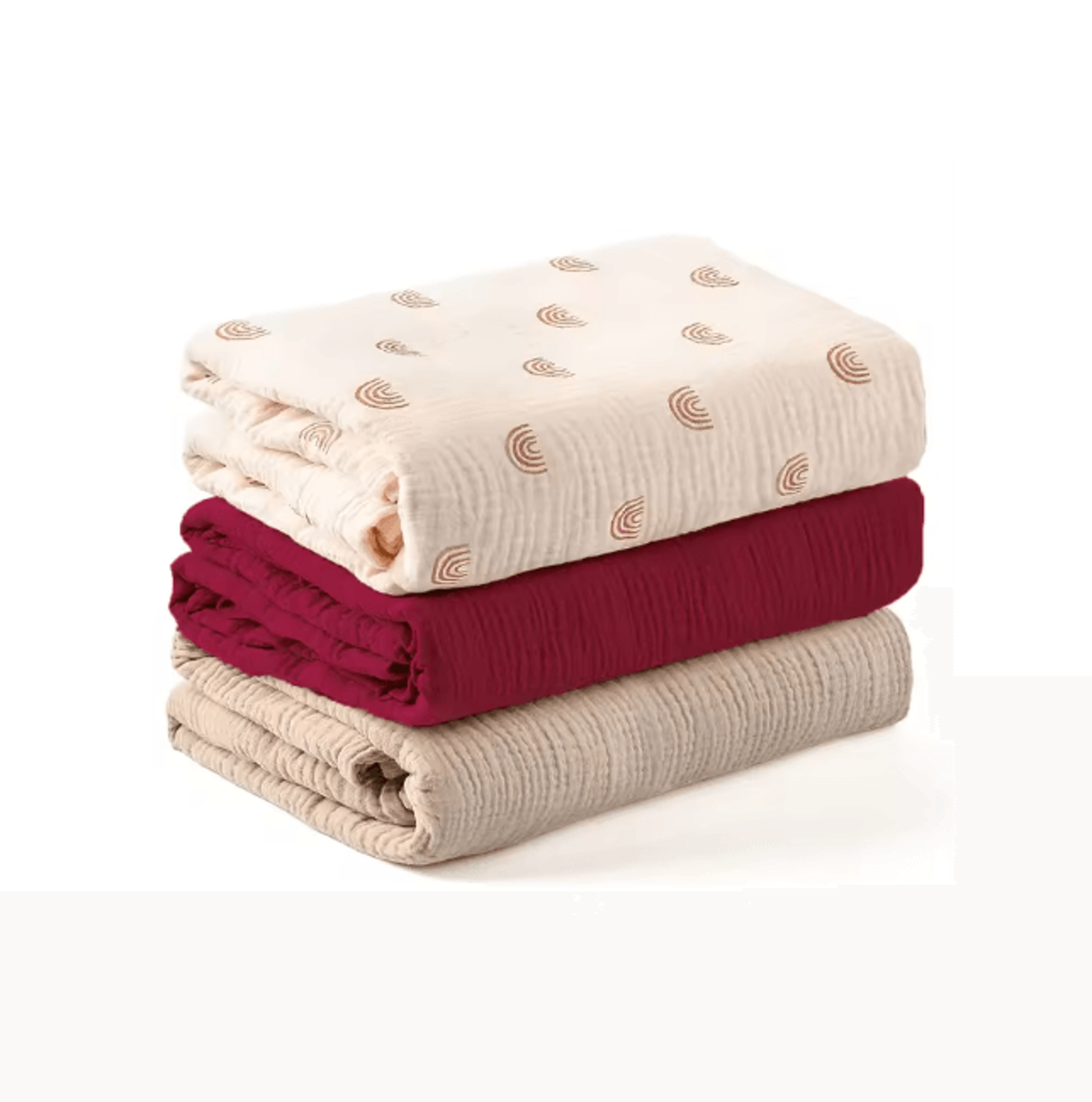 PureComfort 3 Pack Muslin Swaddle Blankets Soft Breathable Receiving Set 1