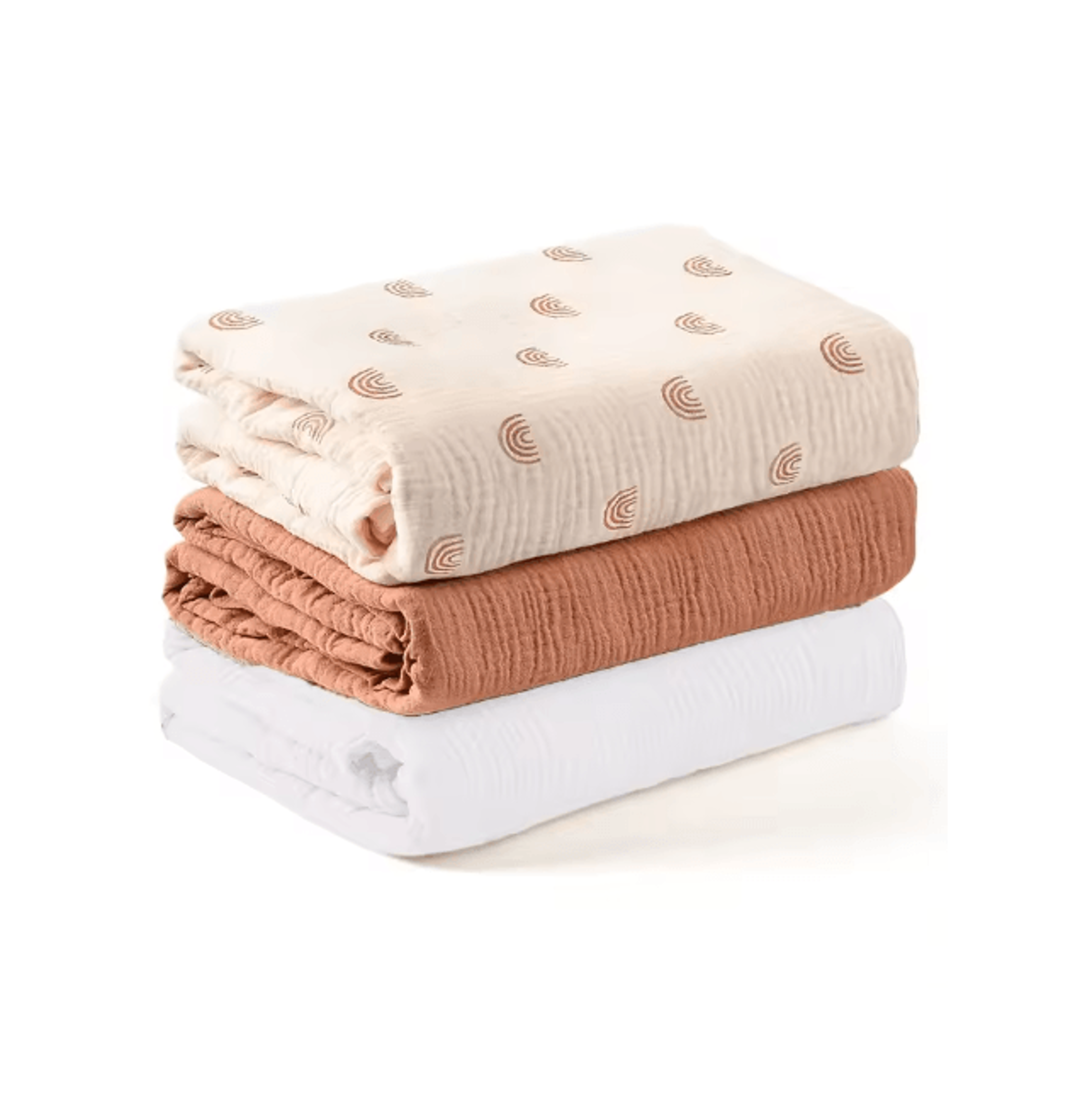 PureComfort 3 Pack Muslin Swaddle Blankets Soft Breathable Receiving Set 2