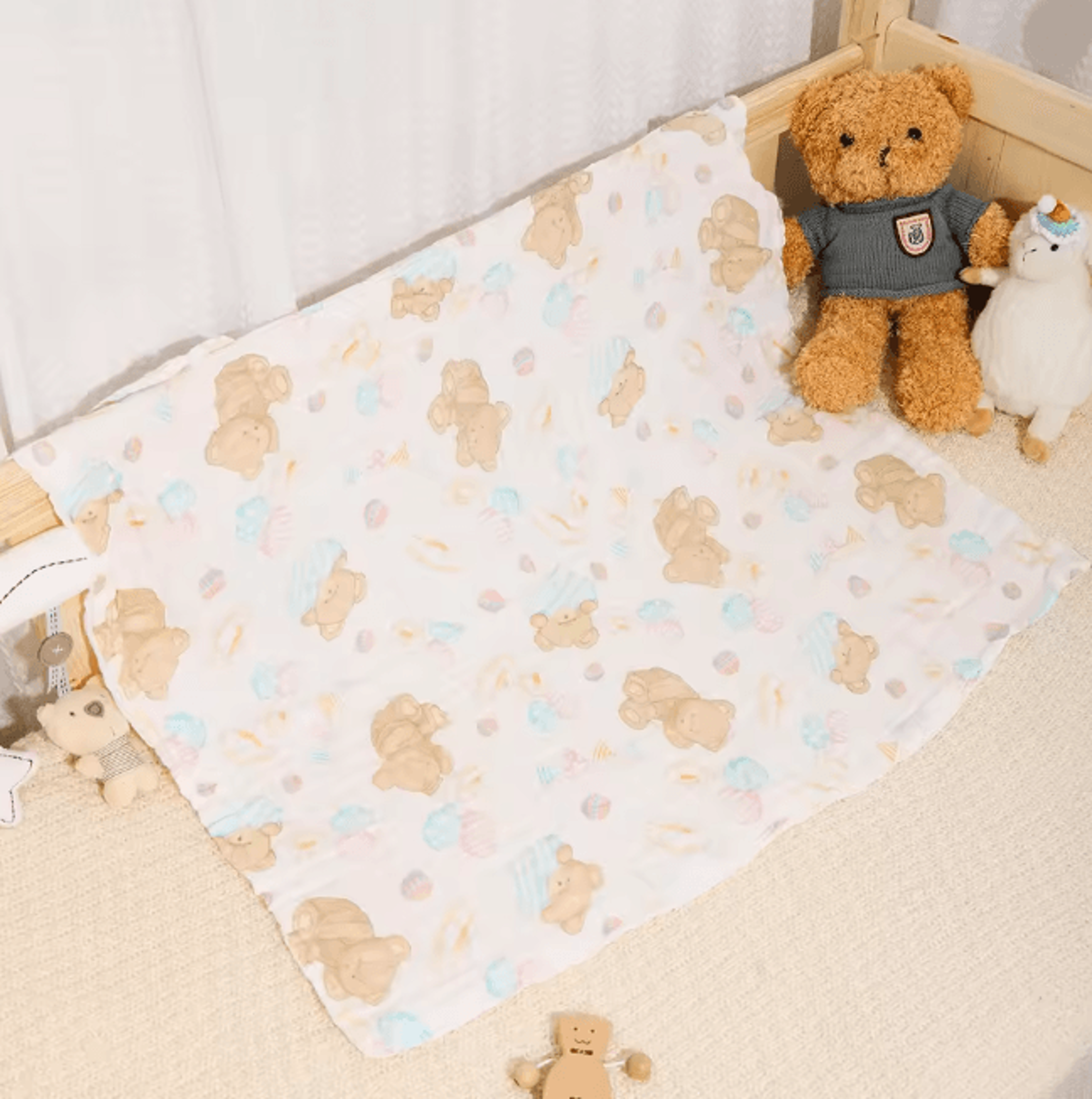 PureGauze Cotton Baby Bath Towel Four Layer Muslin Swaddle Blanket 13