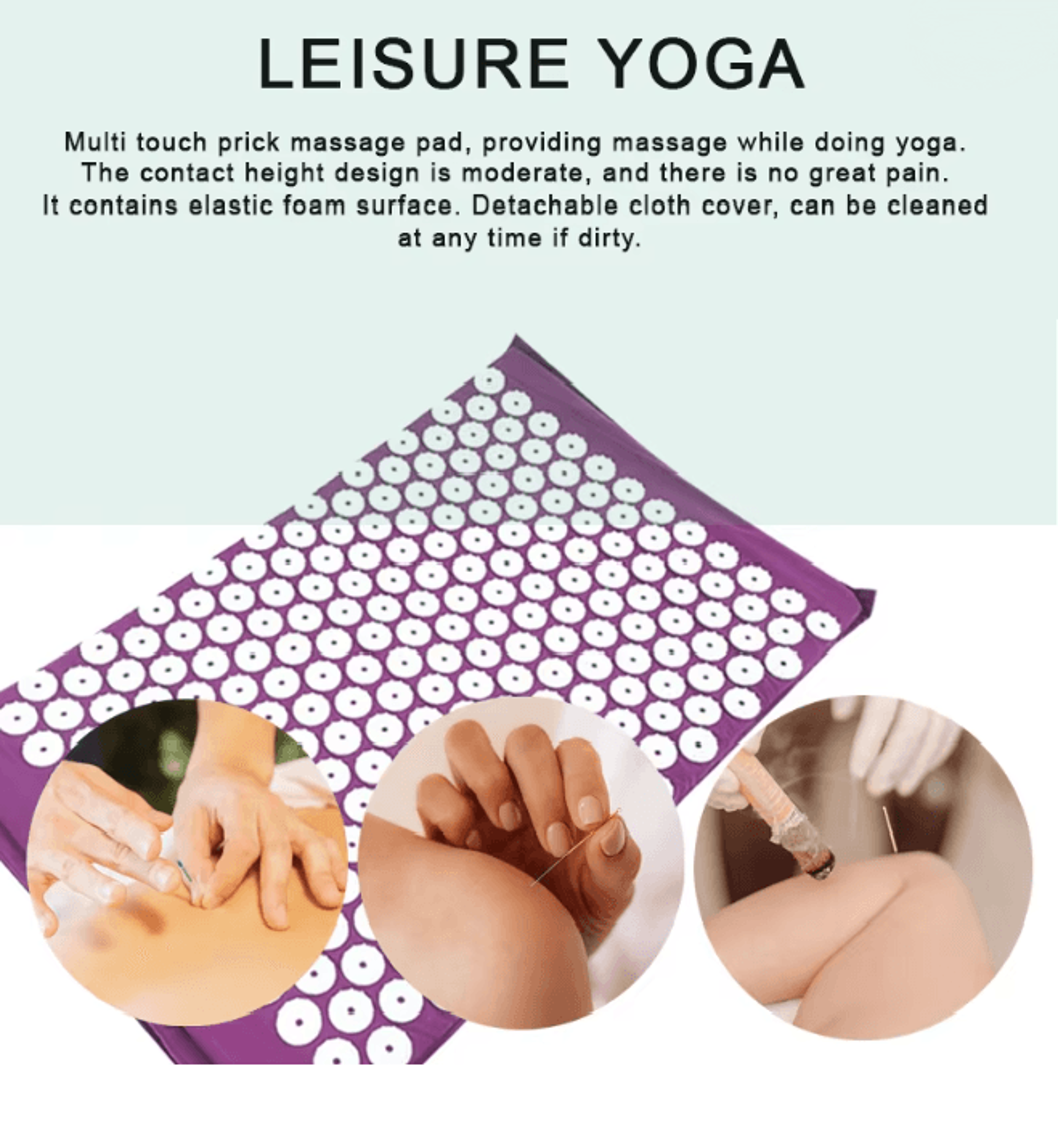 RelaxPoint Yoga Acupressure Massage Pad For Neck Back And Feet 1