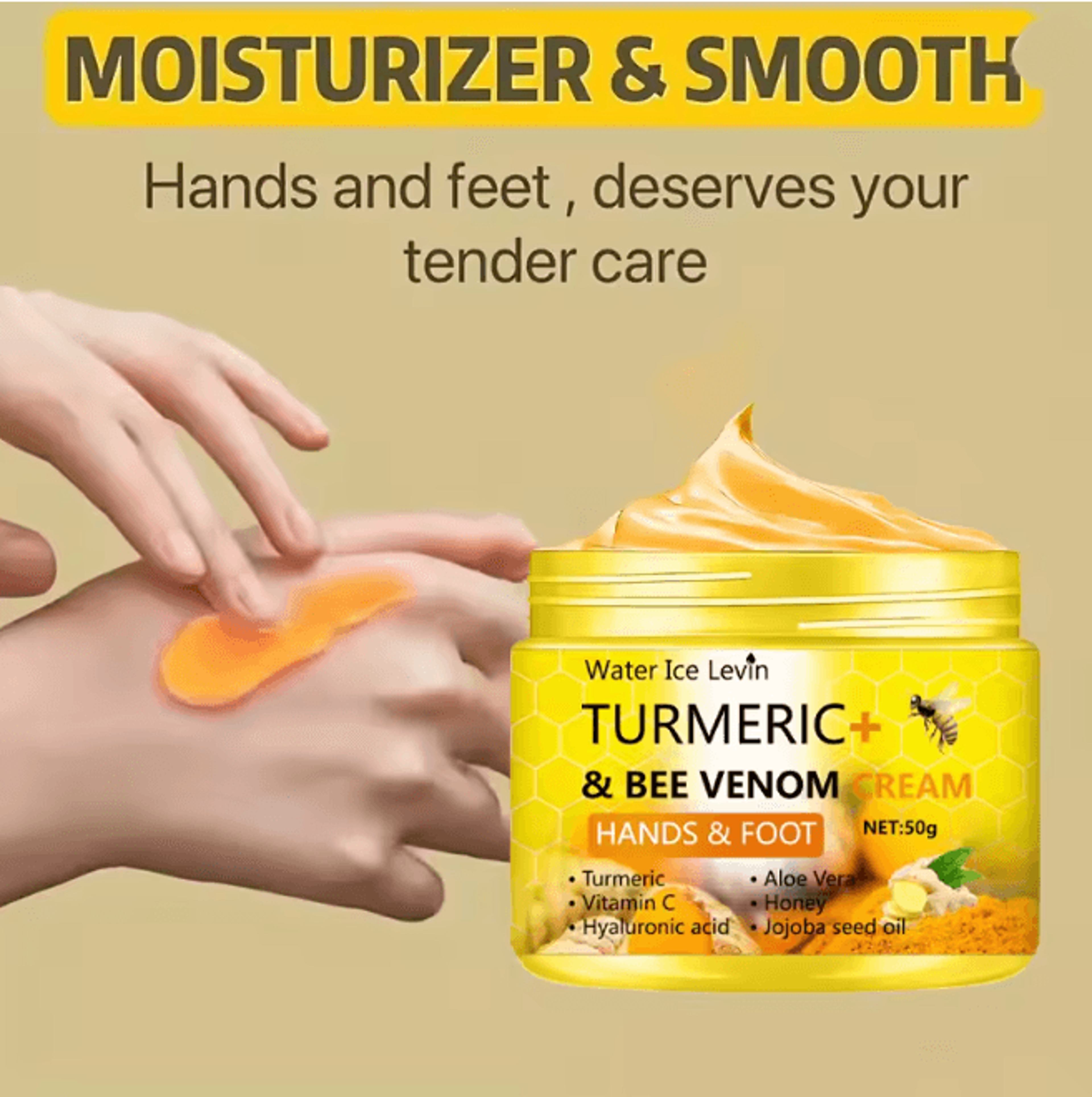 HealGlow Turmeric Bee Venom Foot And Hand Repair Cream 2