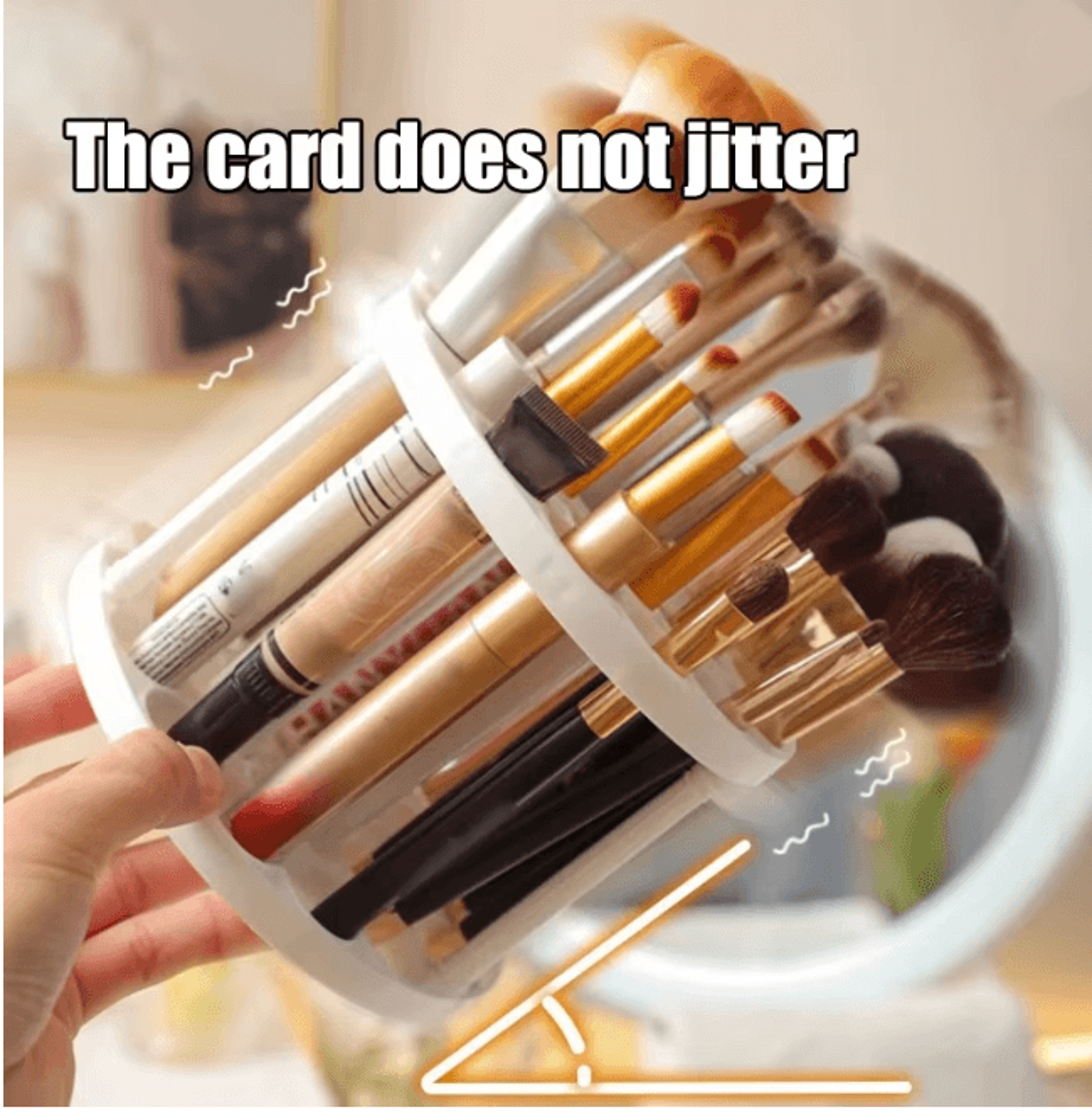 spinstore 45 hole rotating makeup brush organizer stand