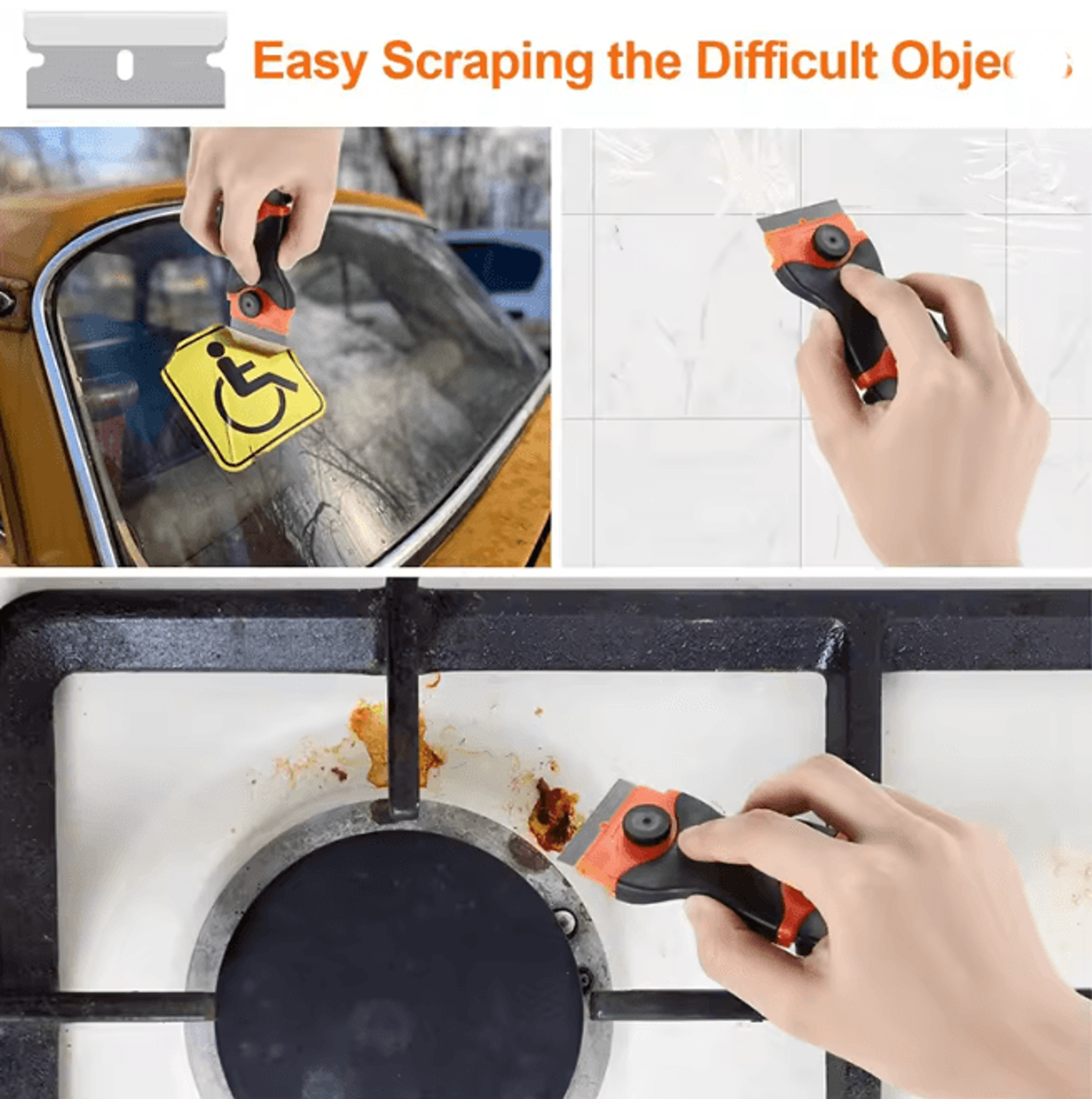 Precision Edge Mini Razor Blade Scraper For Glass And Sticker Removal 3