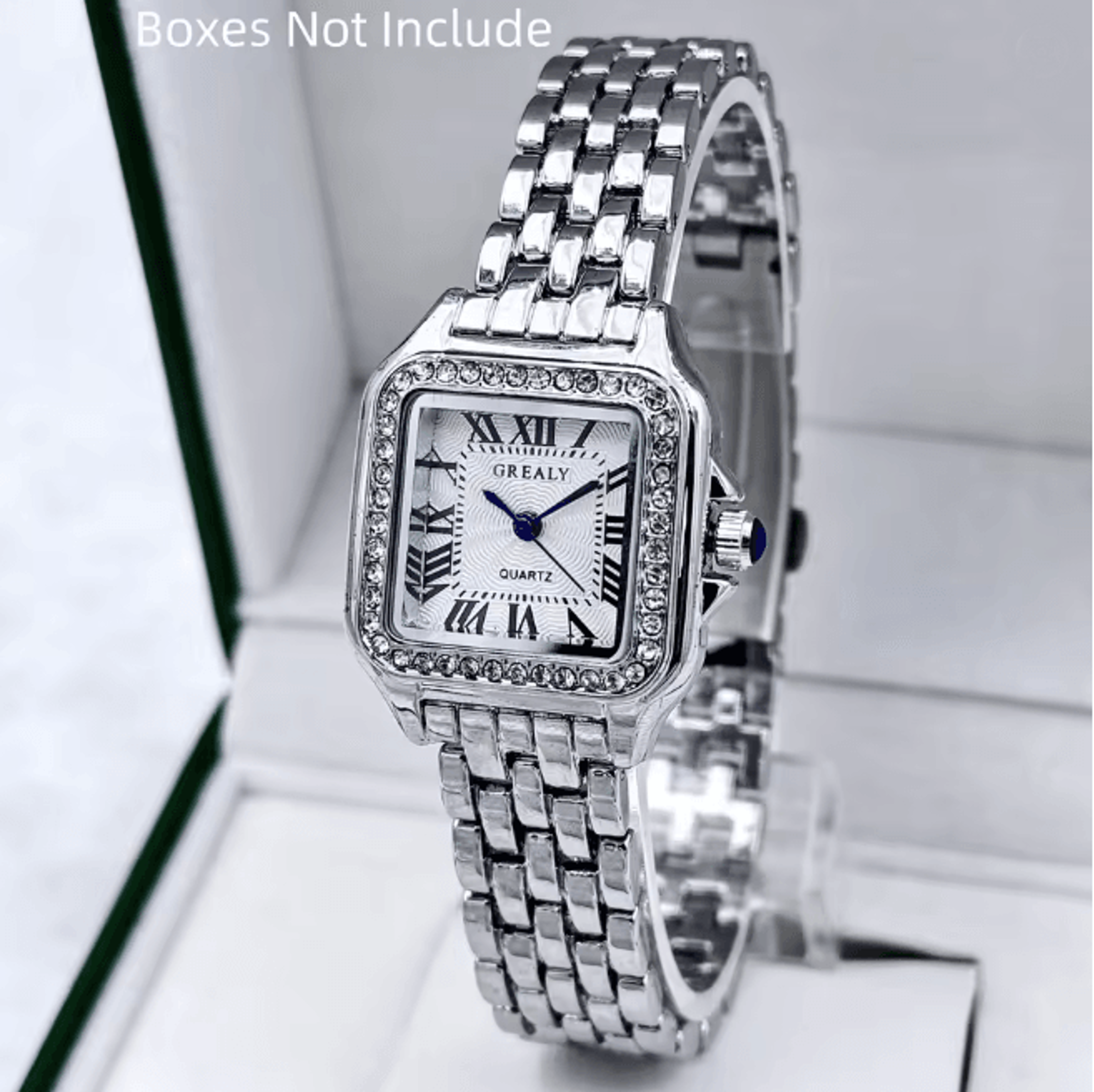 Elegance Gold Stainless Steel Women Watch Luxury Quartz Bracelet 5