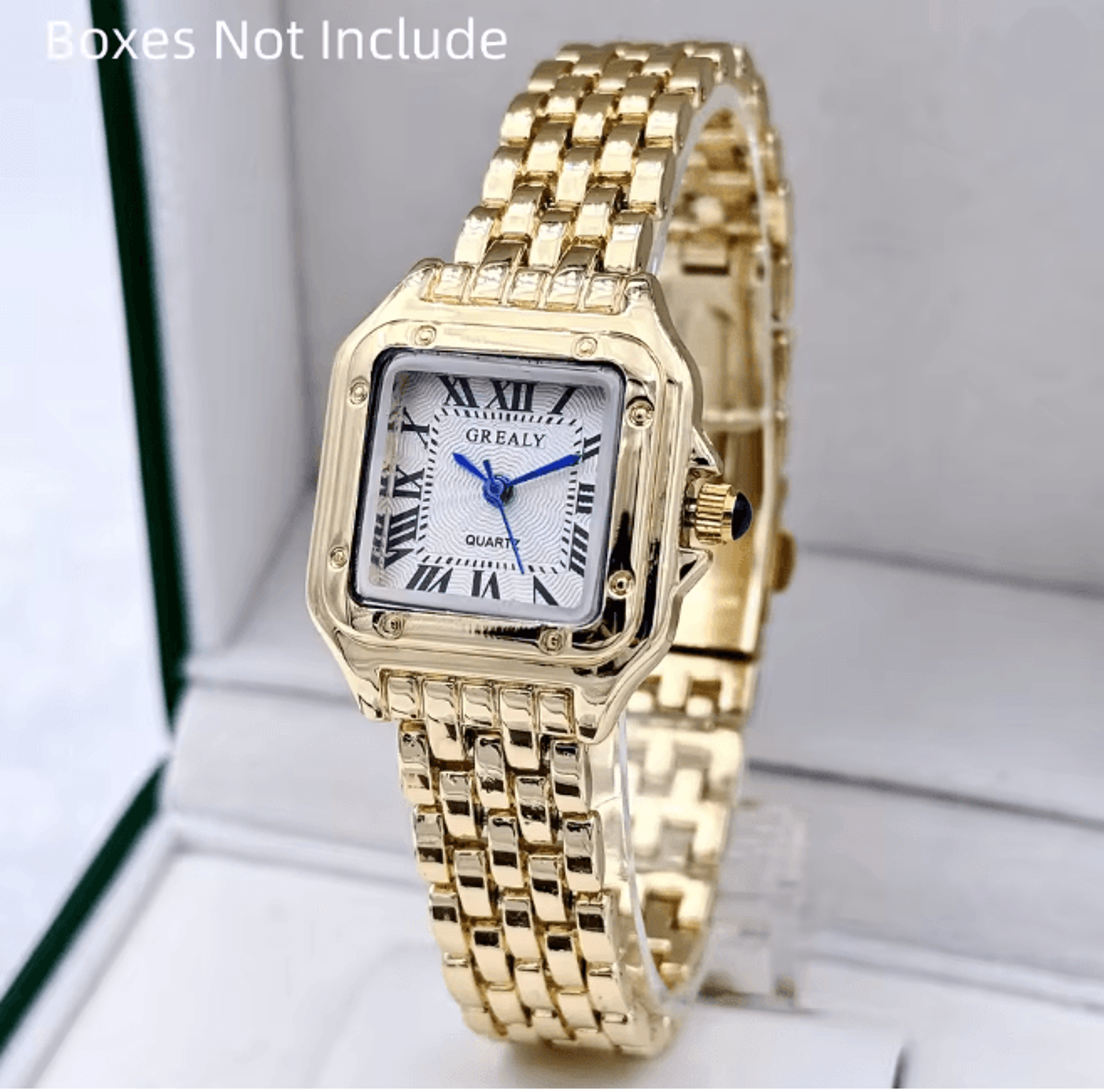 Elegance Gold Stainless Steel Women Watch Luxury Quartz Bracelet 6