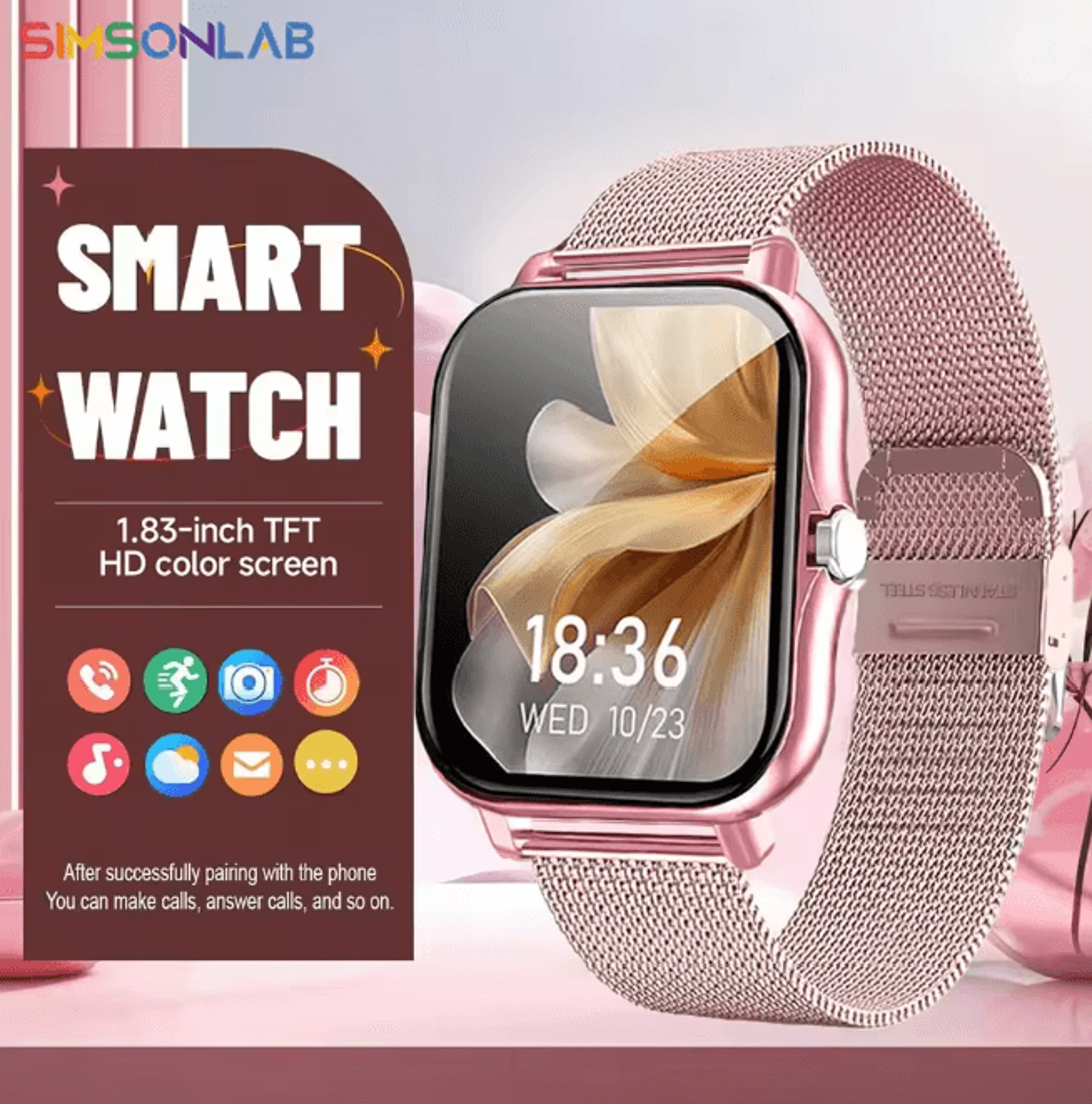 ActiveConnect Smart Watch With BT Call And Health Sleep Monitoring 9