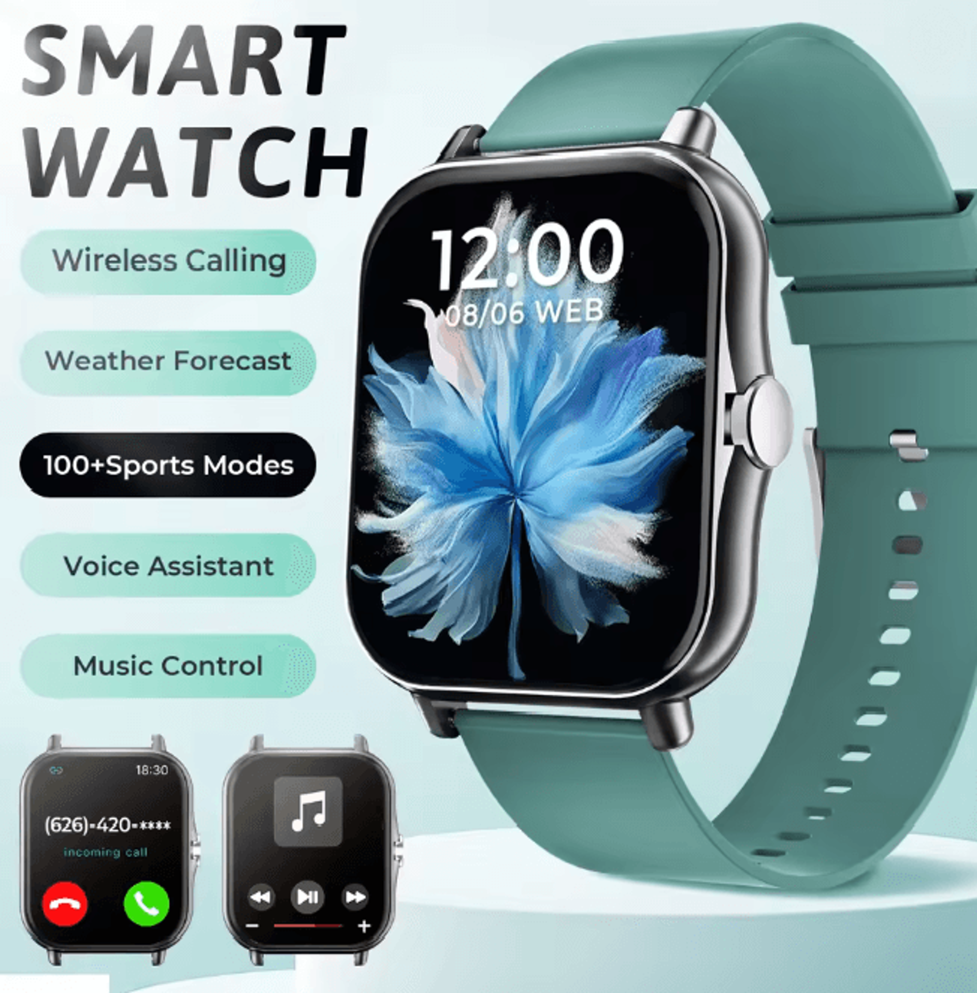 ActiveConnect Smart Watch With BT Call And Health Sleep Monitoring 13