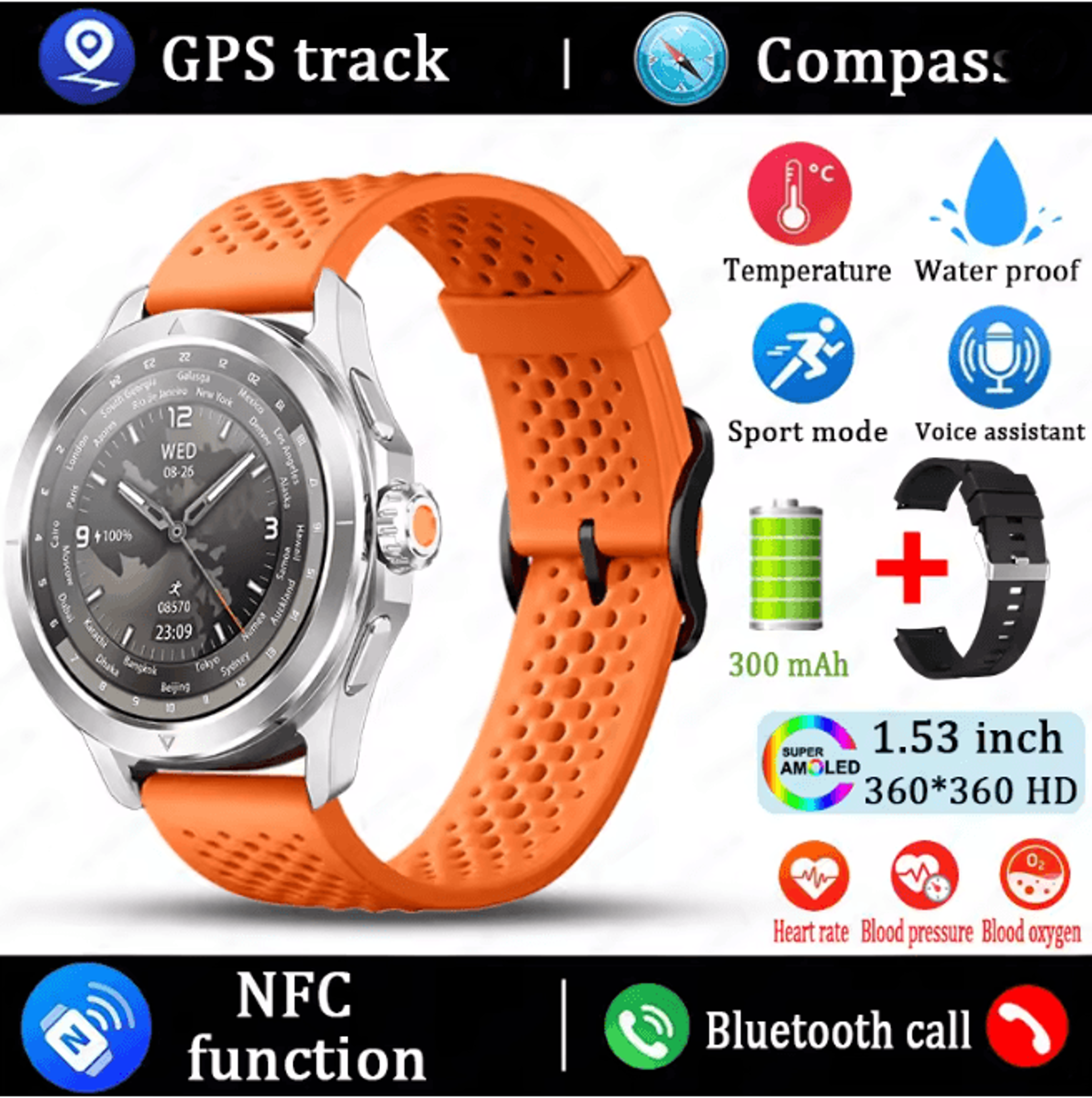 S4 Ultra GPS Smart Watch With AMOLED Display And Bluetooth Calling 18