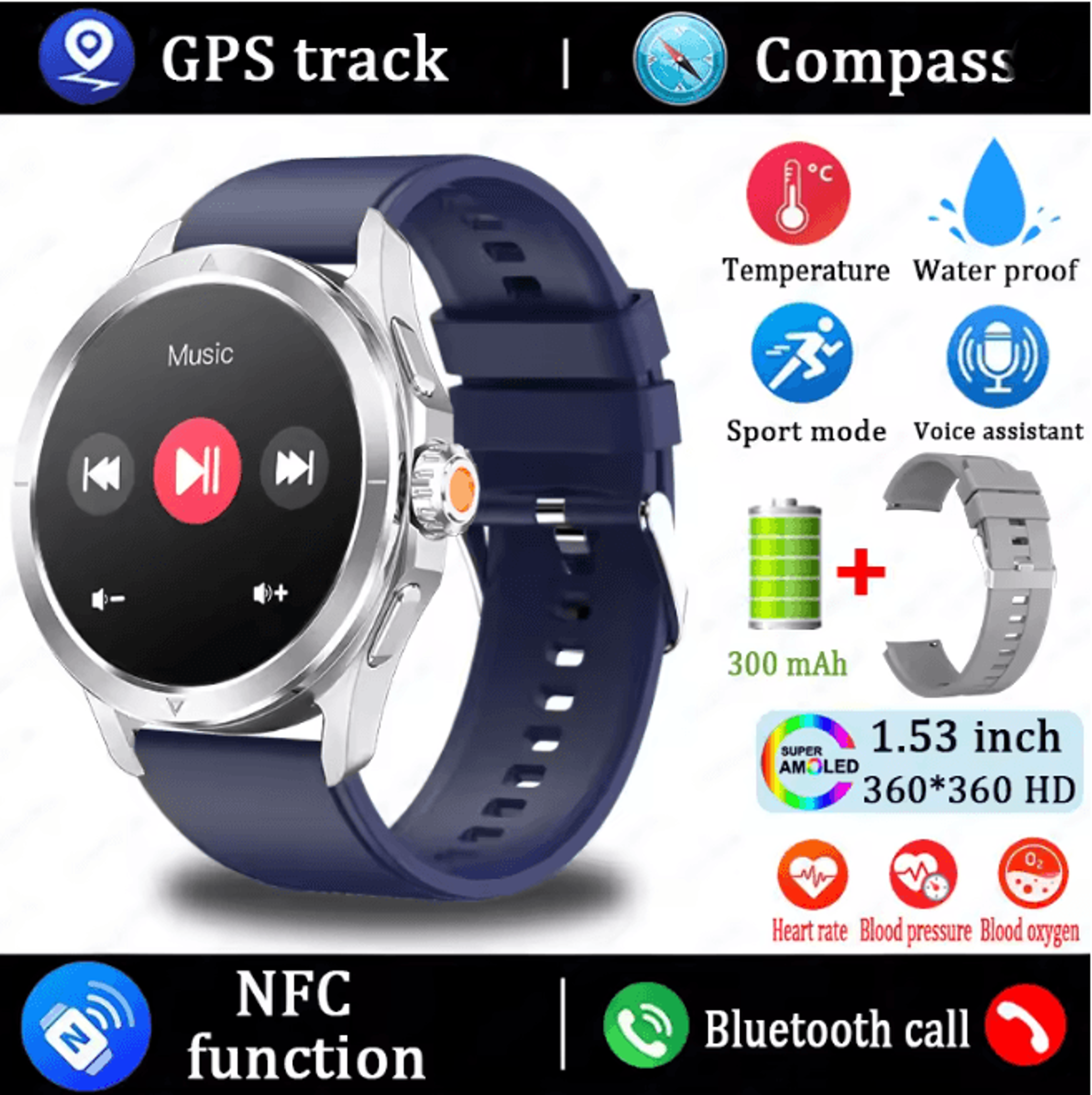 S4 Ultra GPS Smart Watch With AMOLED Display And Bluetooth Calling 8