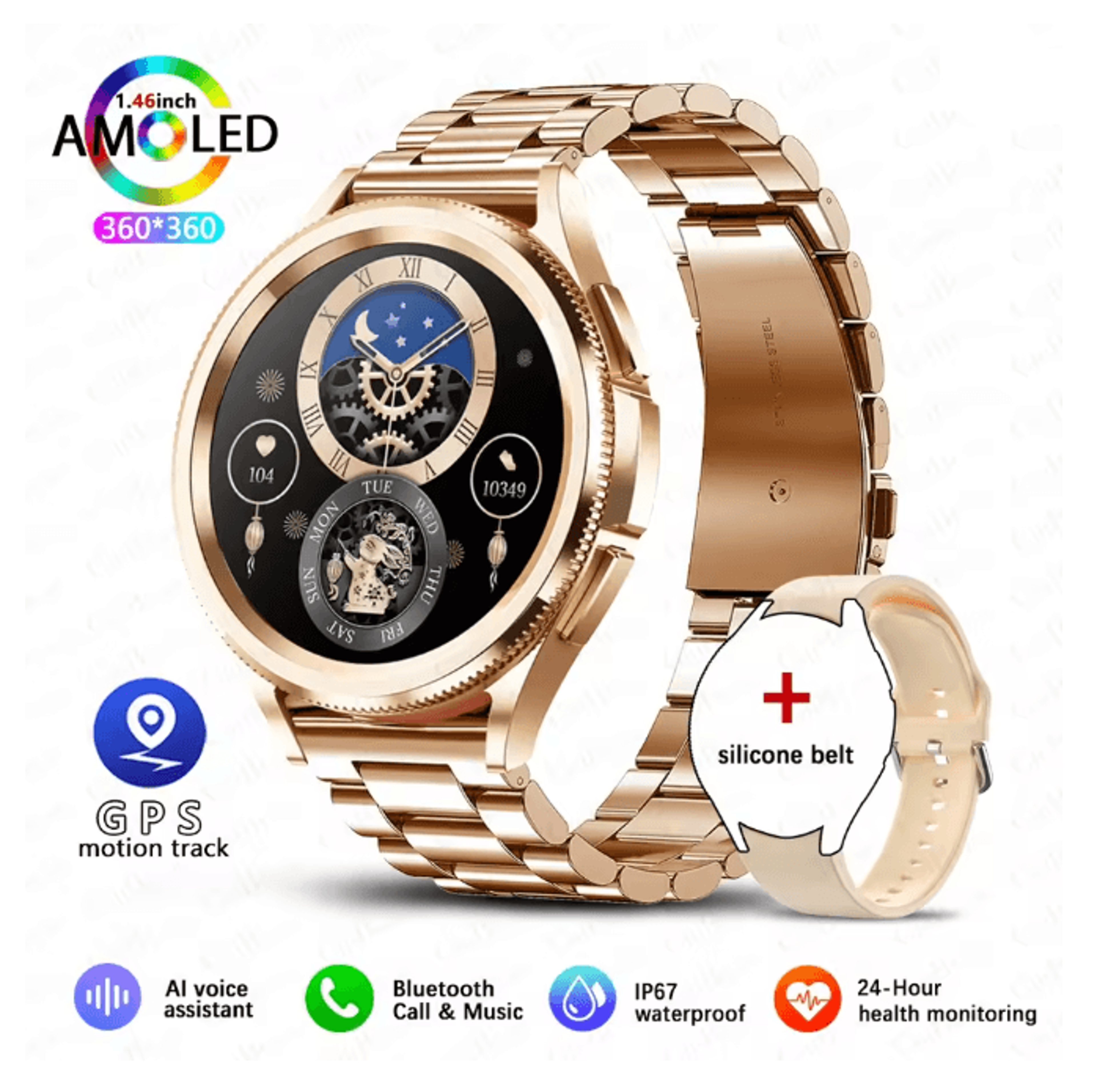 Smart Watch 6 Classic GPS NFC With Bluetooth Calling And Health Monitoring 11