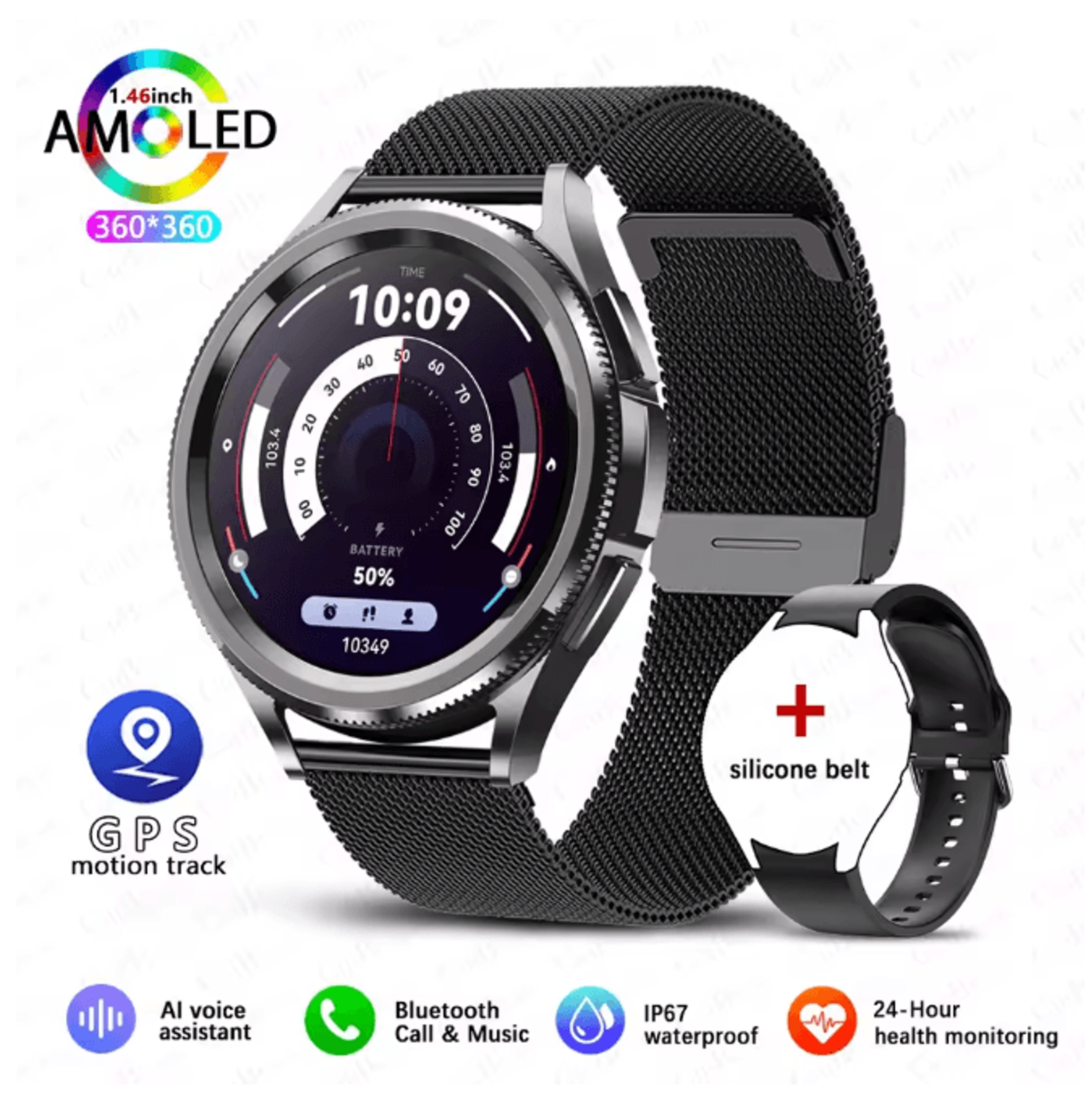 Smart Watch 6 Classic GPS NFC With Bluetooth Calling And Health Monitoring 6
