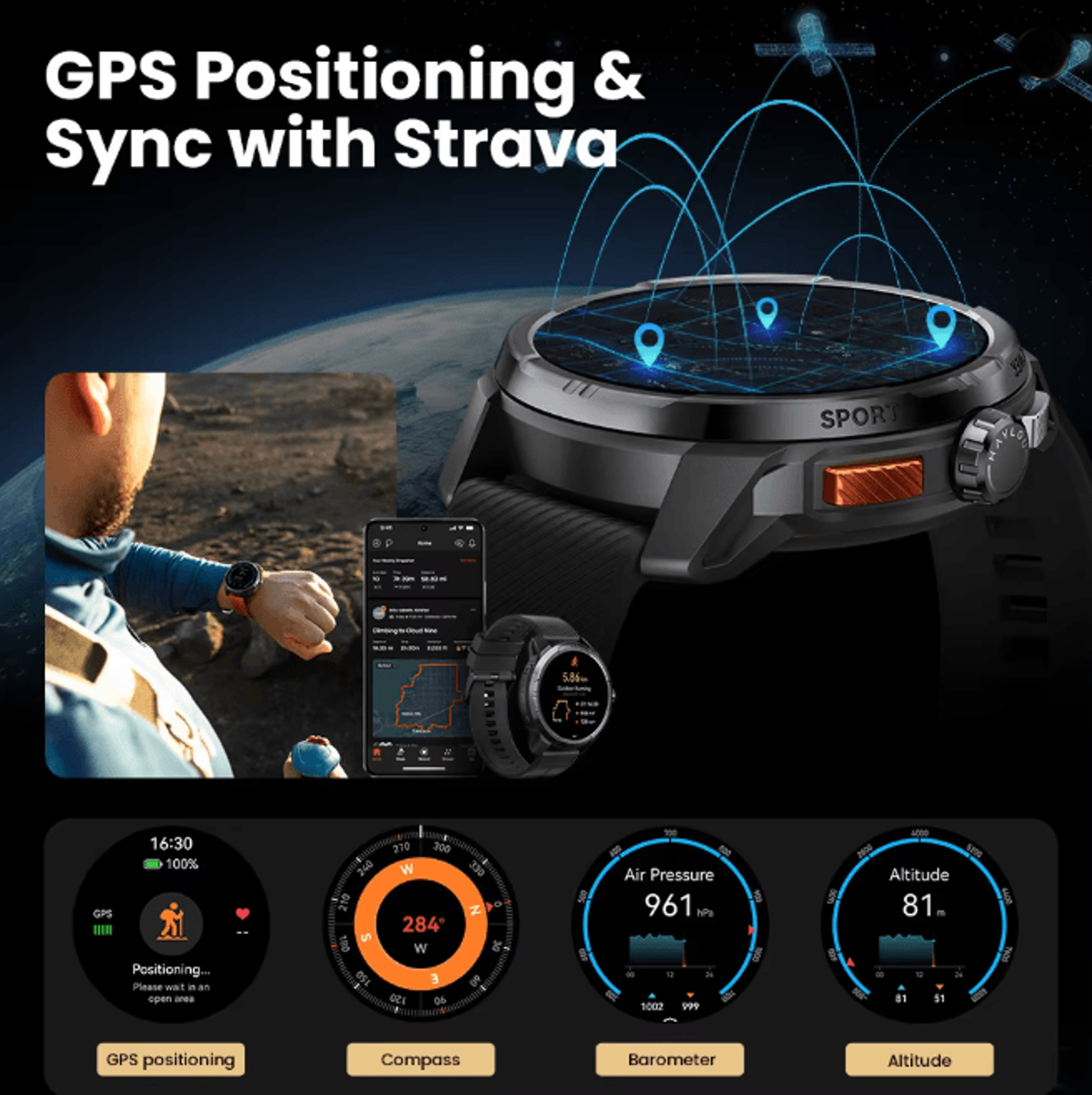 HAYLOU Solar Ultra GPS Smartwatch With AMOLED Display And Bluetooth Calling 1