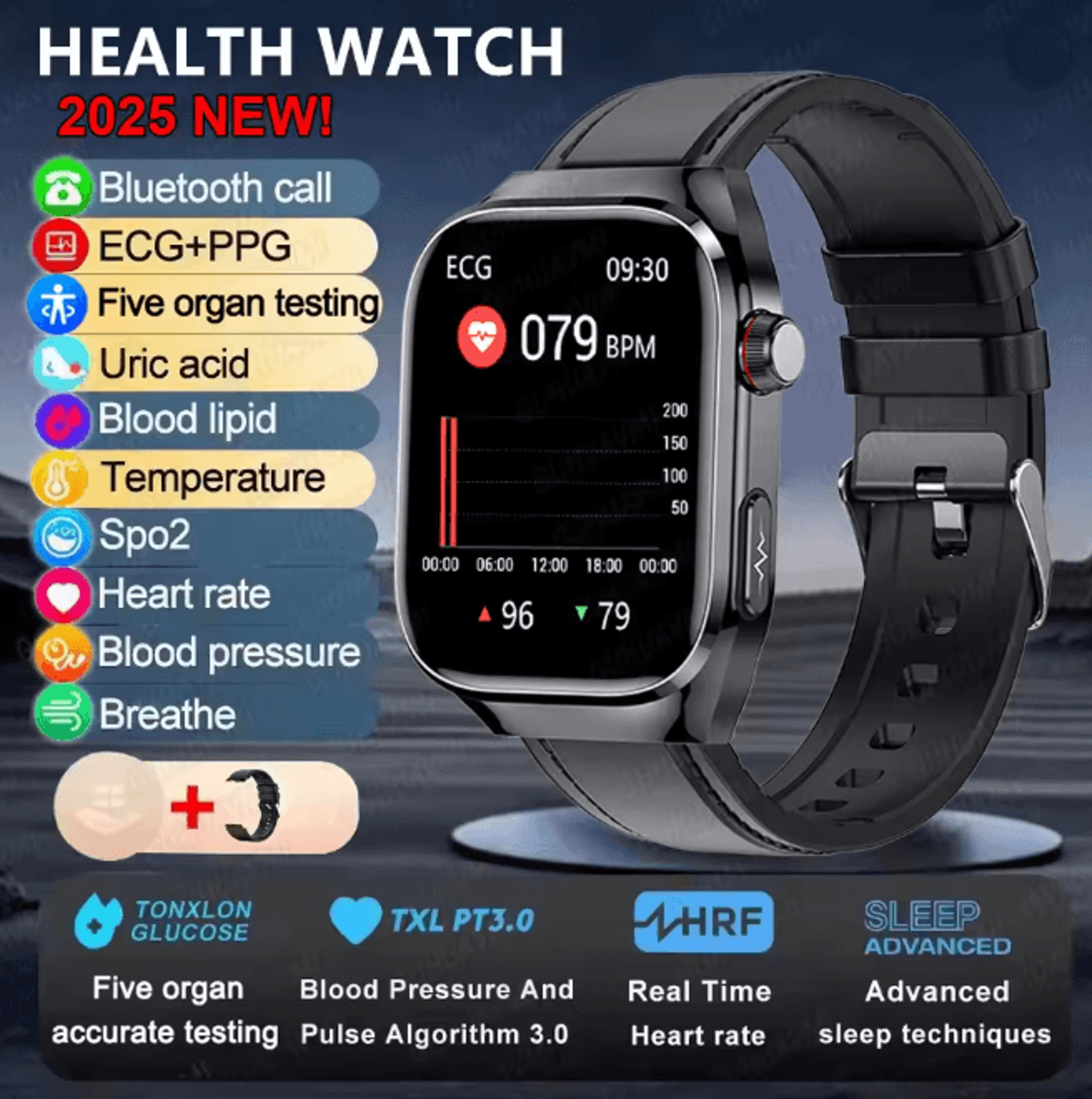VitalScan Pro Health Monitoring Smart Watch With Bluetooth Calling 7