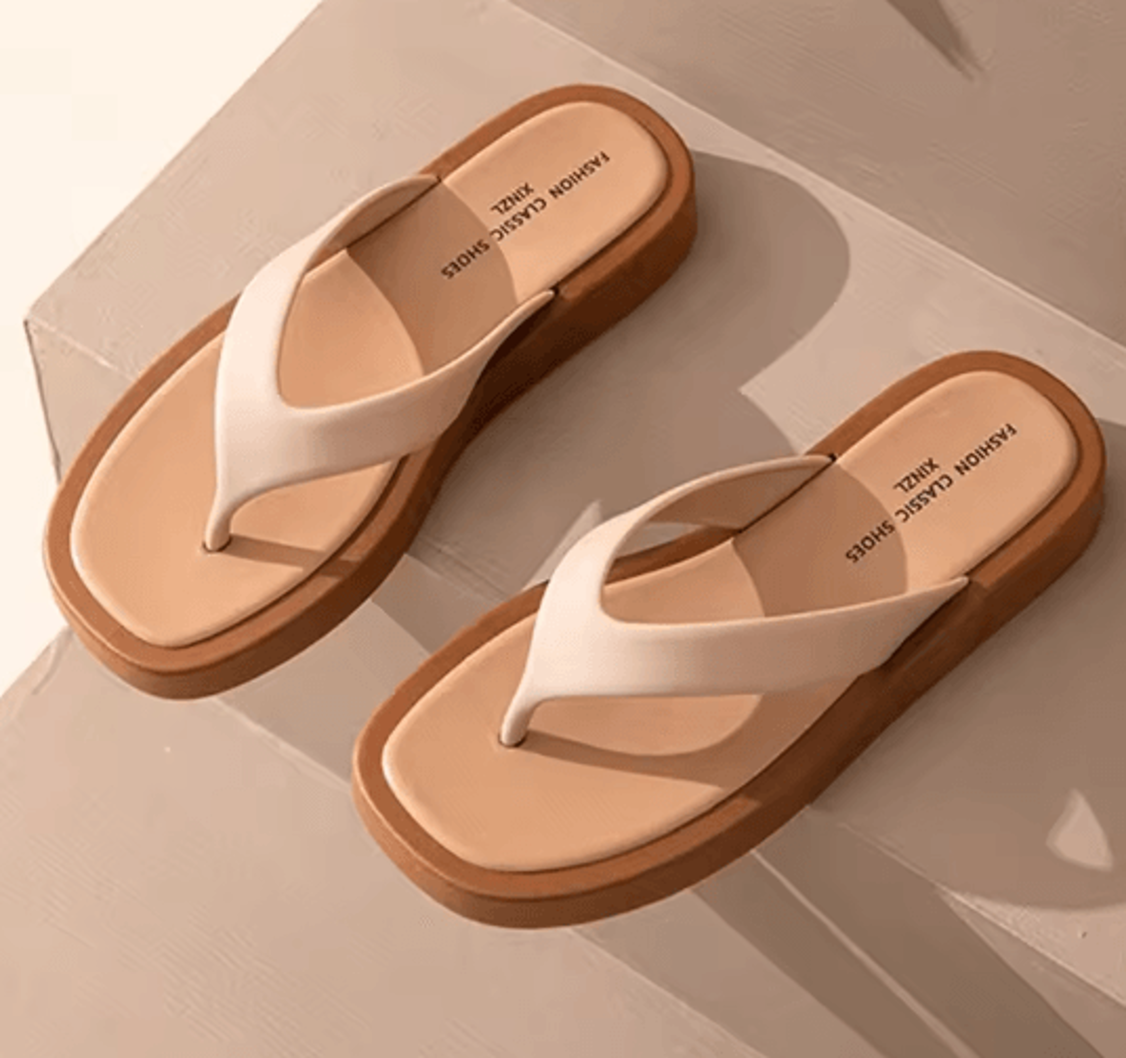 MonoLift Women Platform Flip Flops Thick Bottom Leather Sandals 3