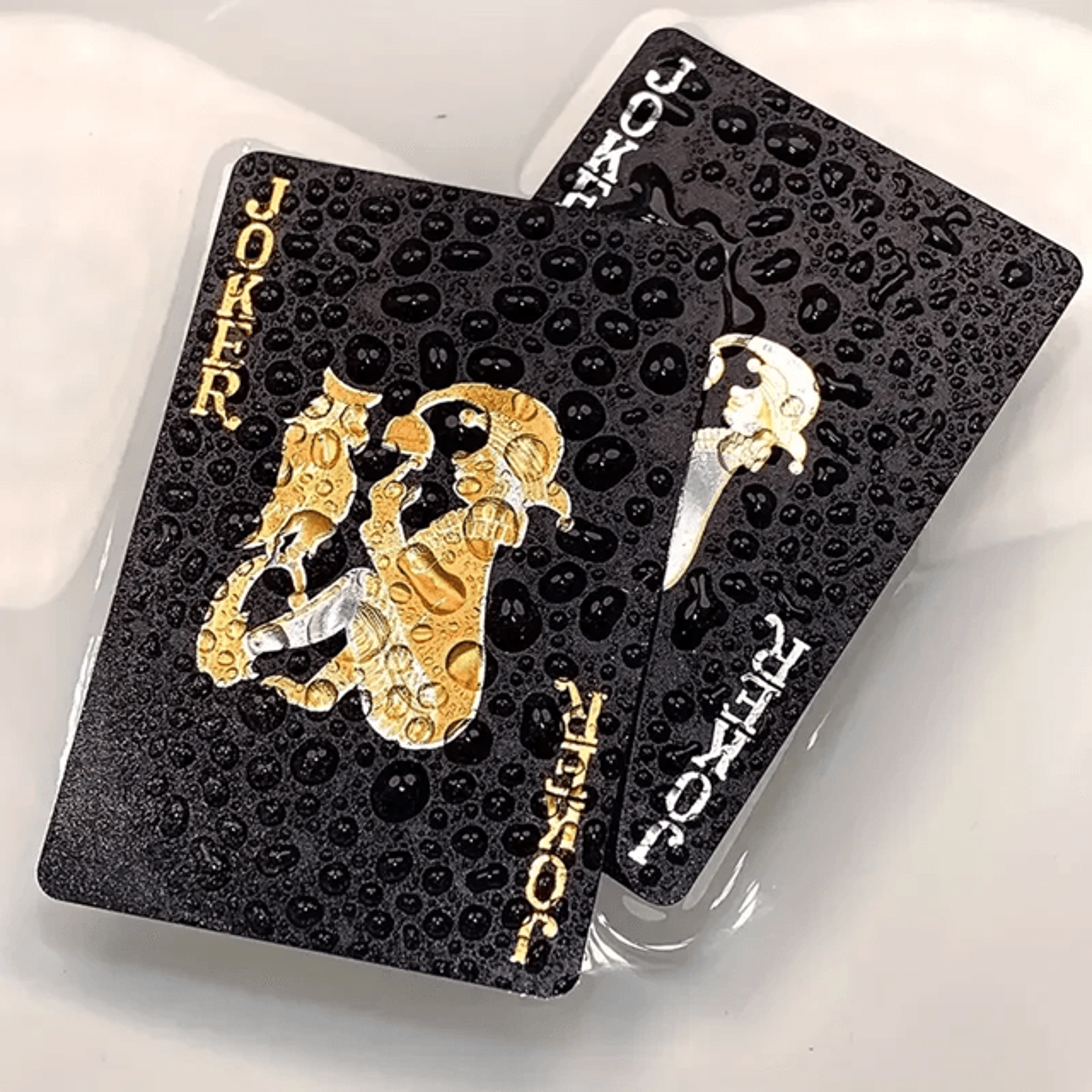 black gold waterproof playing cards luxury poker deck