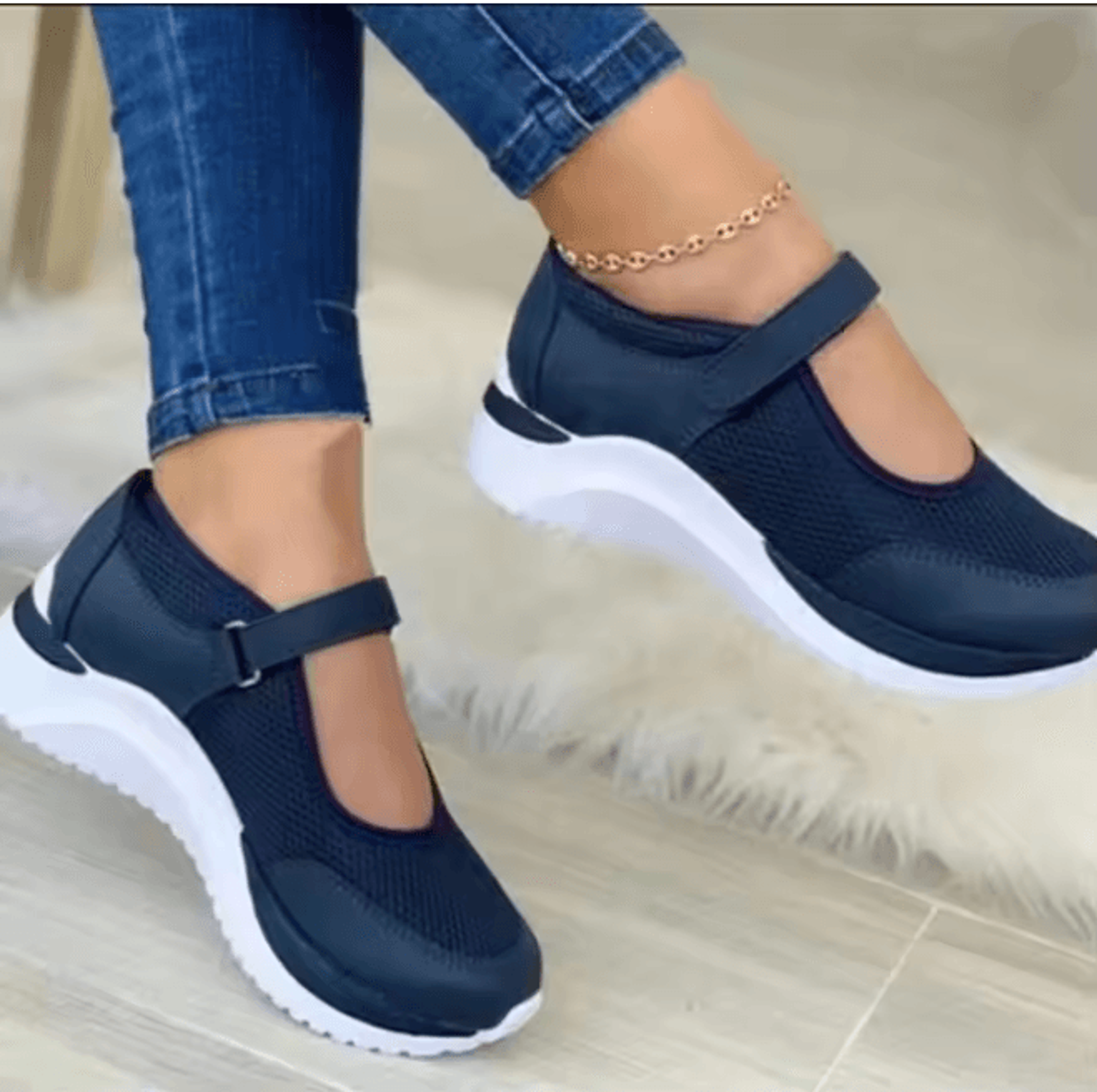 Comfort Knit Platform Sneakers For Women Casual Thick Sole Shoes 1