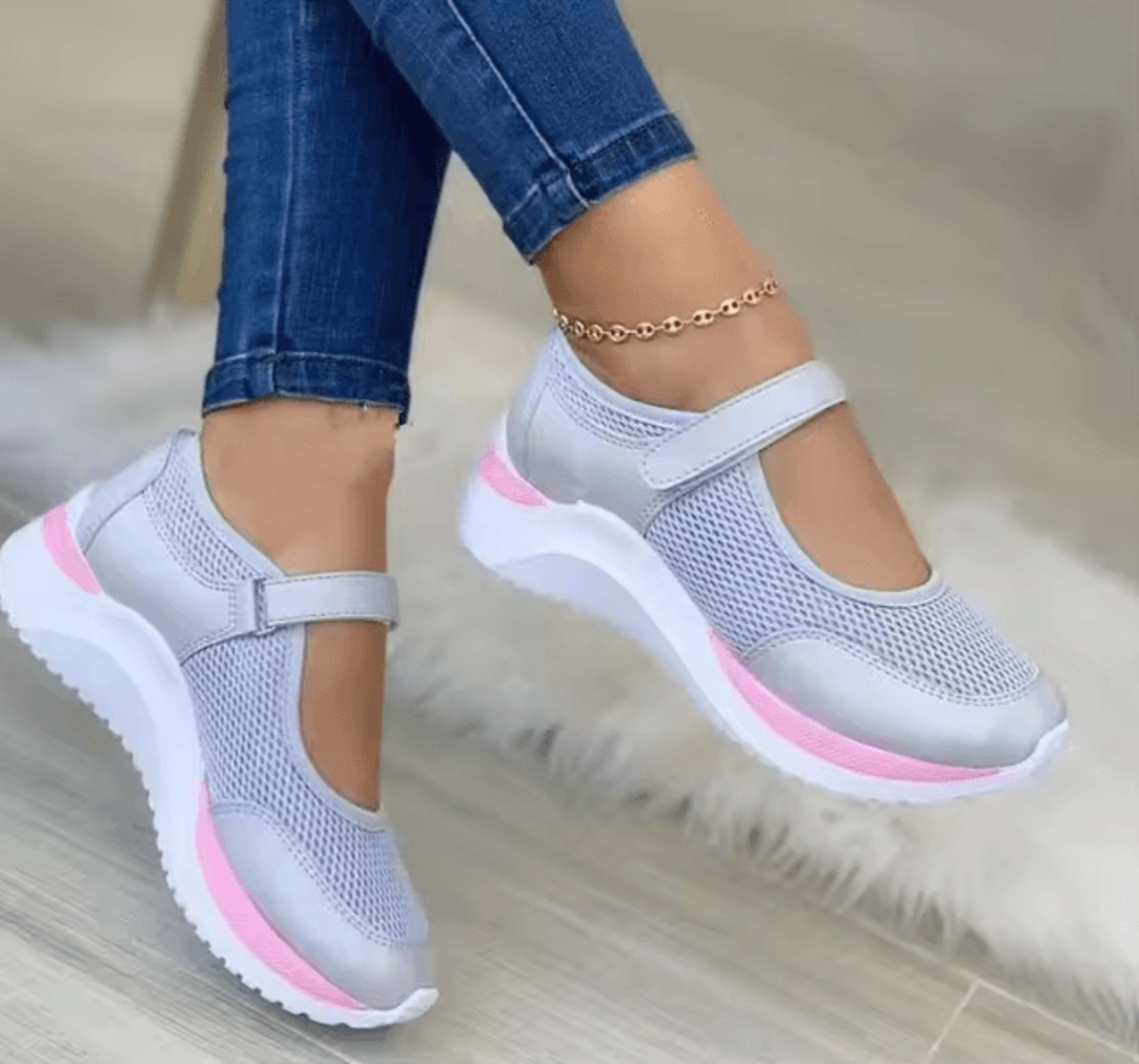 Comfort Knit Platform Sneakers For Women Casual Thick Sole Shoes 3