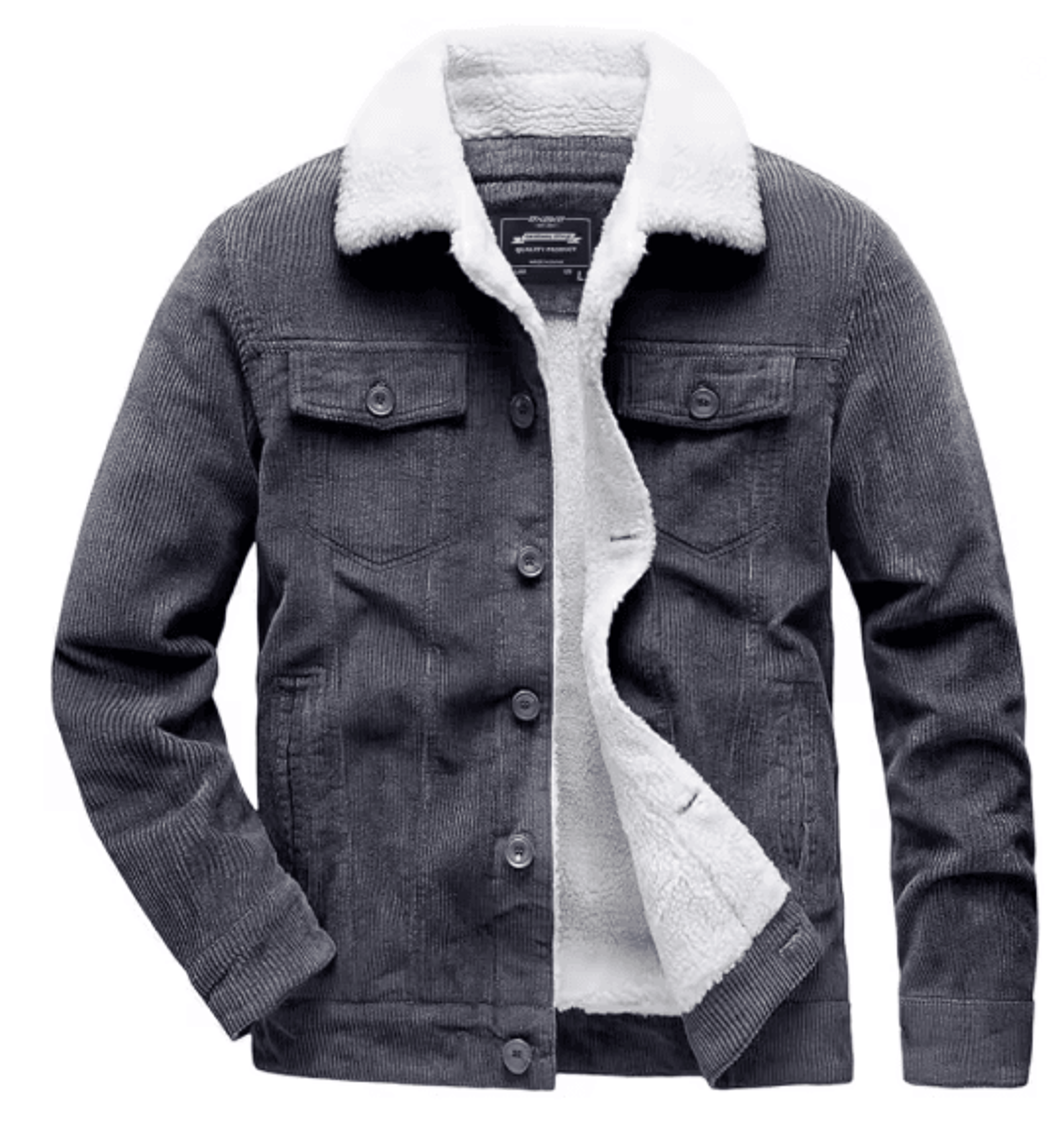 Mens Fleece Lined Parka Jacket Casual Autumn Winter Coat 7