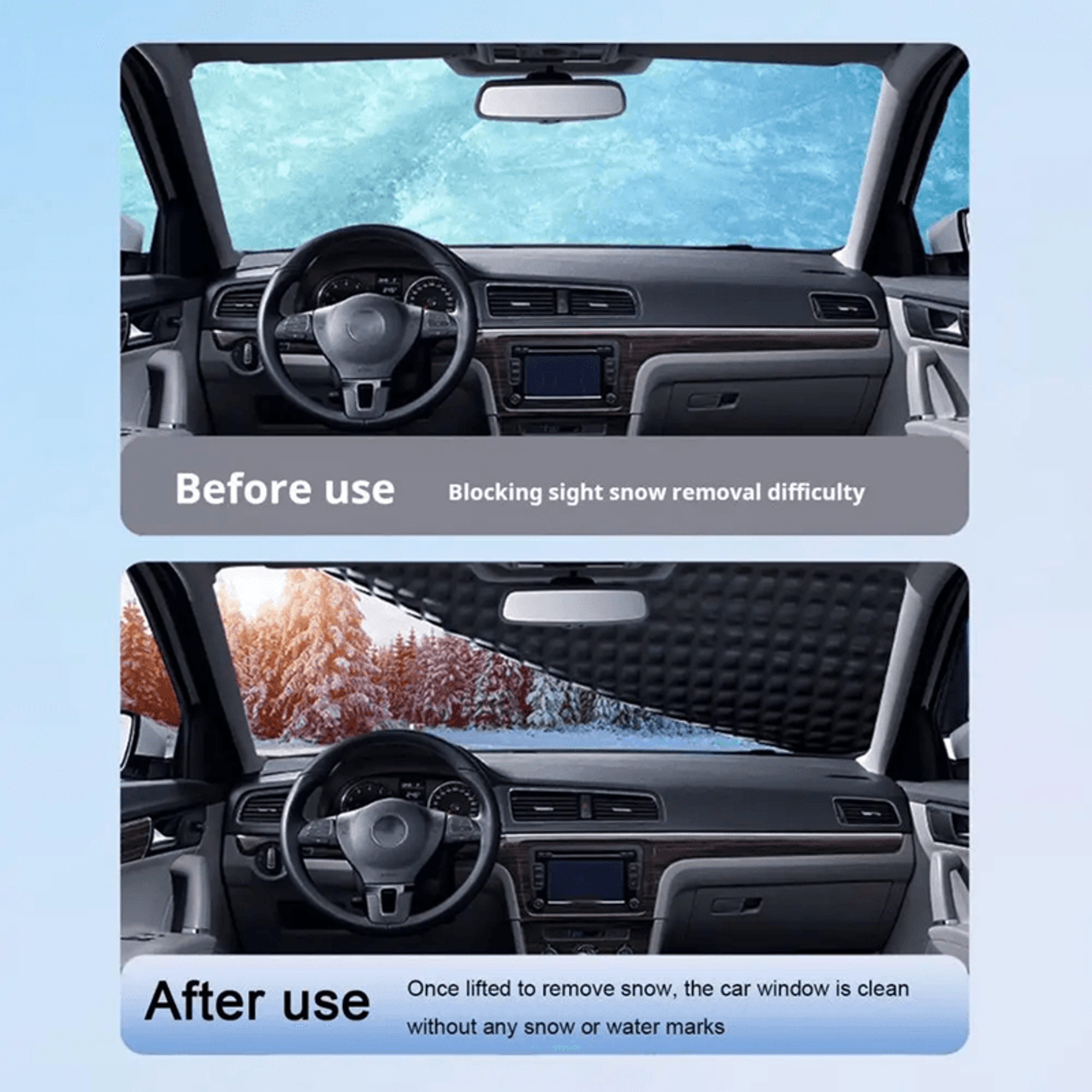 Car Windshield Snow Cover Foldable Frost And Ice Protector 1