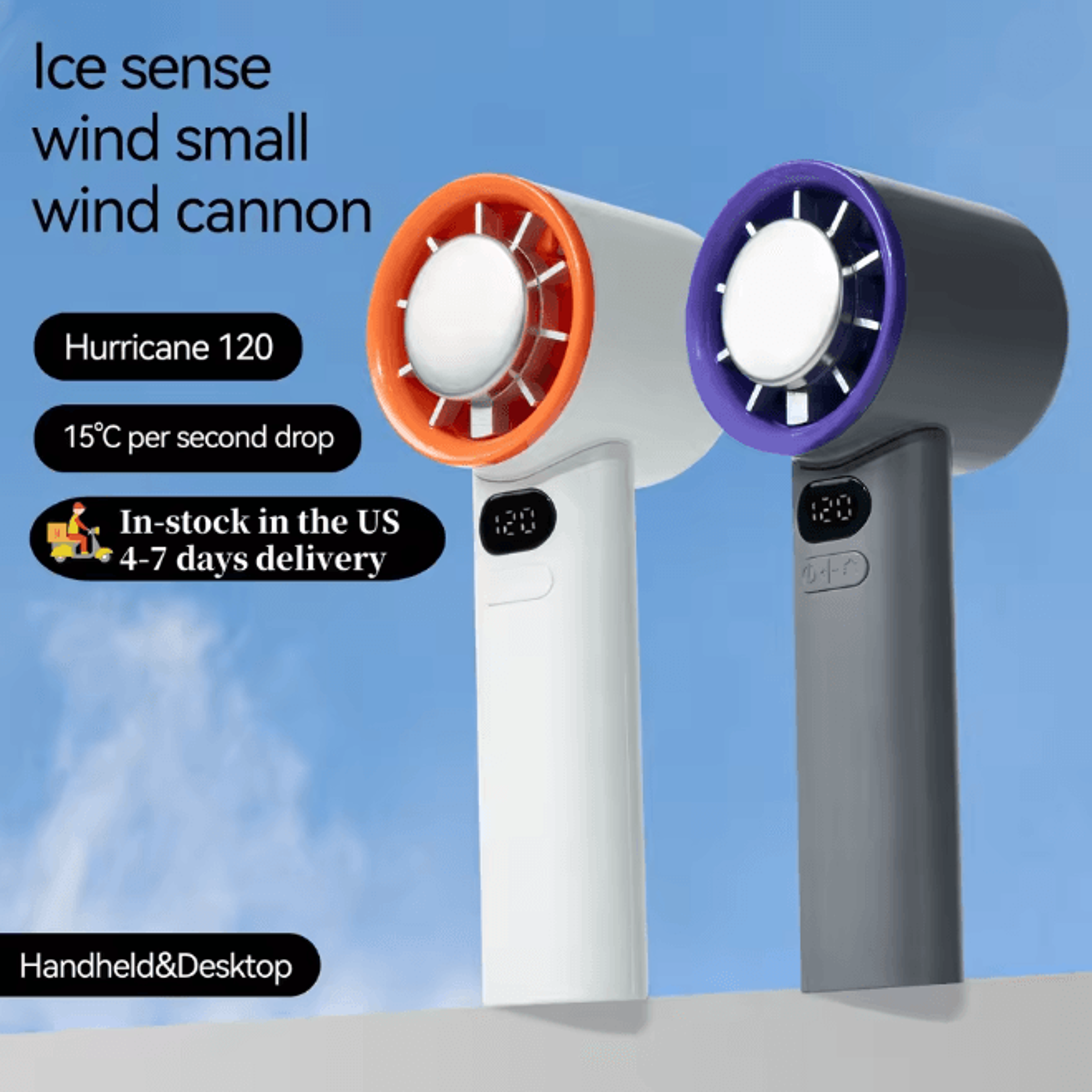 ArcticFlow Portable Cooling Fan With Digital Display And Ice Cooling Tech 2