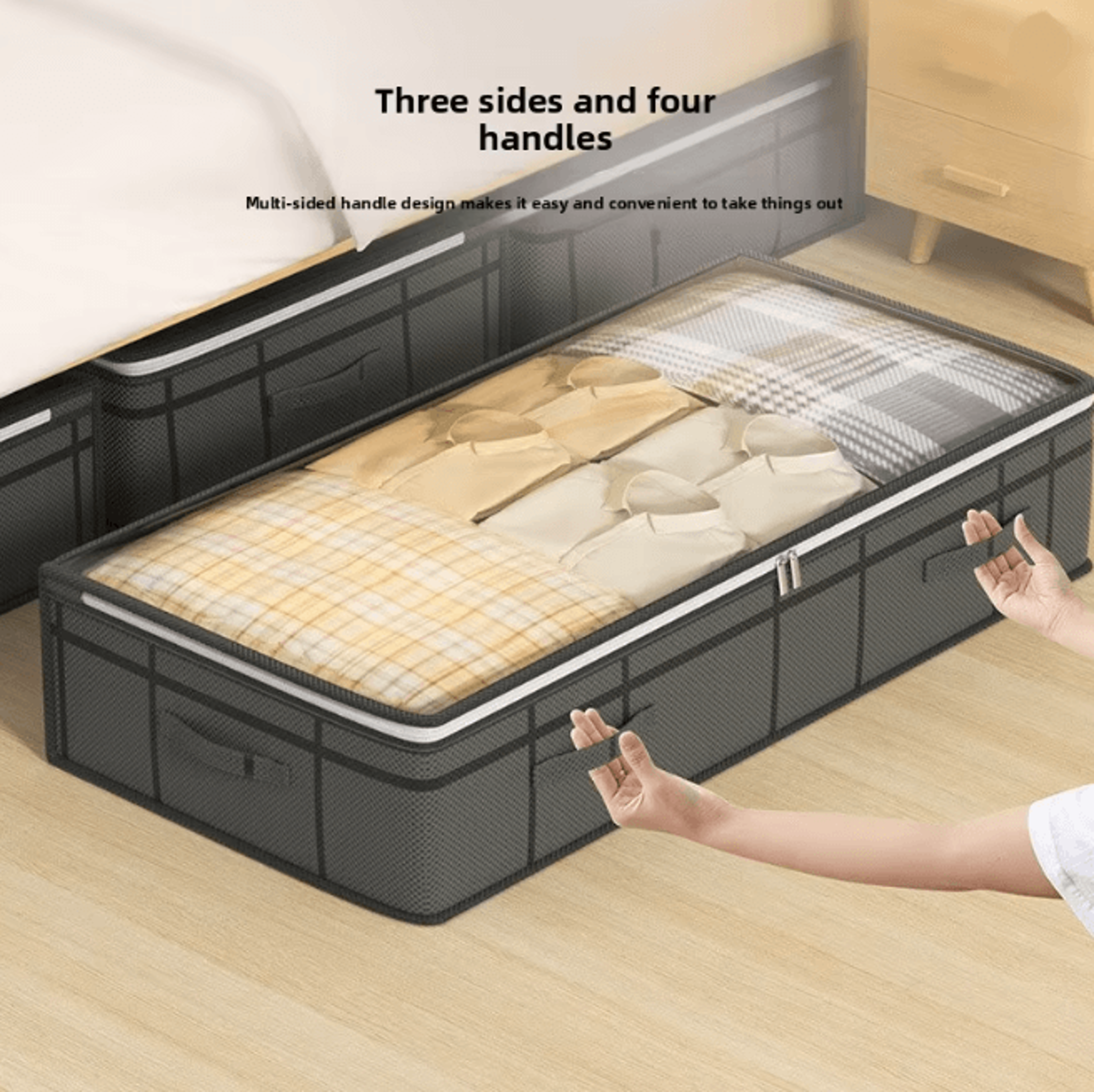 Large Underbed Storage Bag Foldable Clothes And Quilt Organizer 0