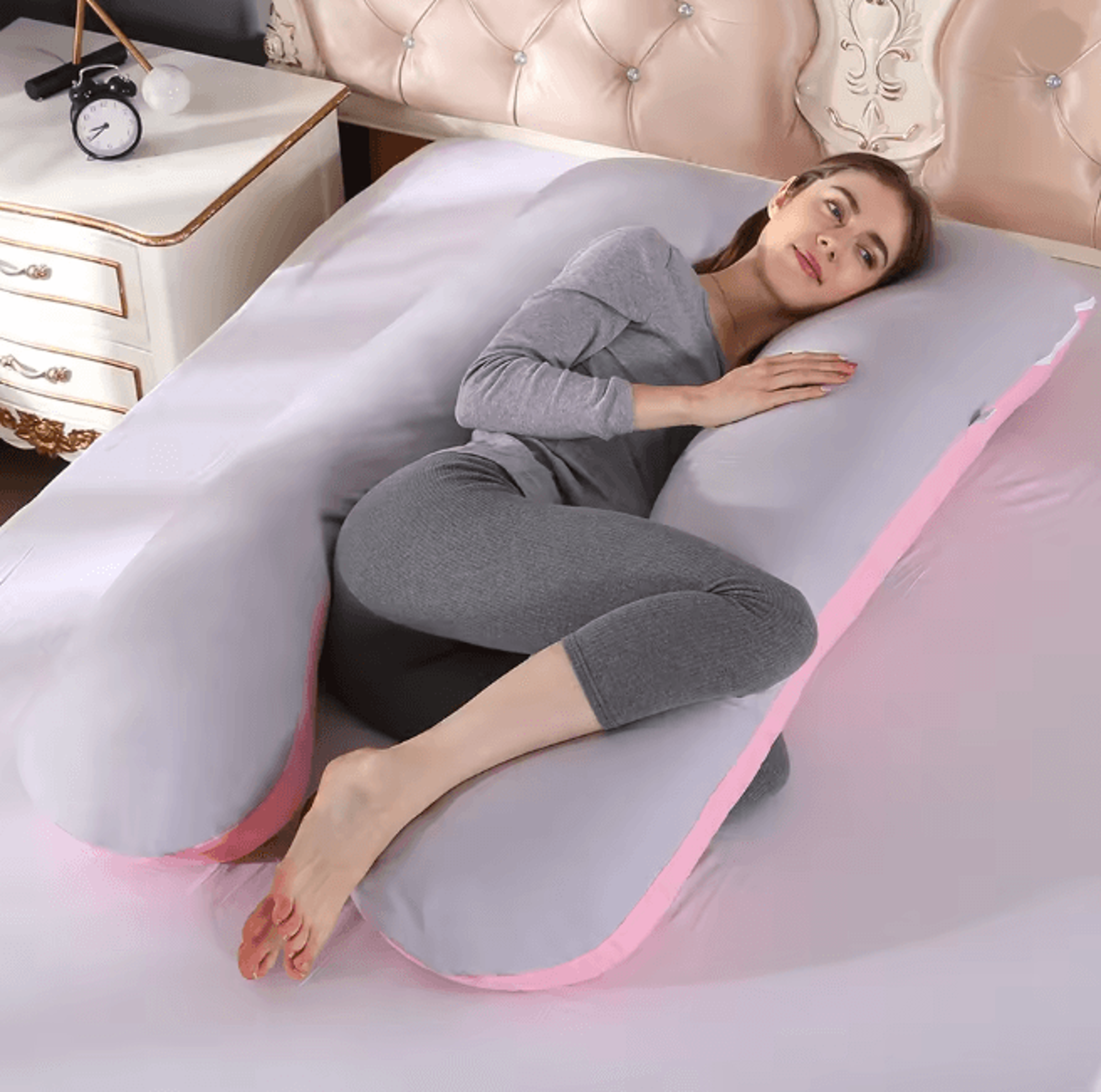 u shape pregnancy pillow case cotton cover for maternity support