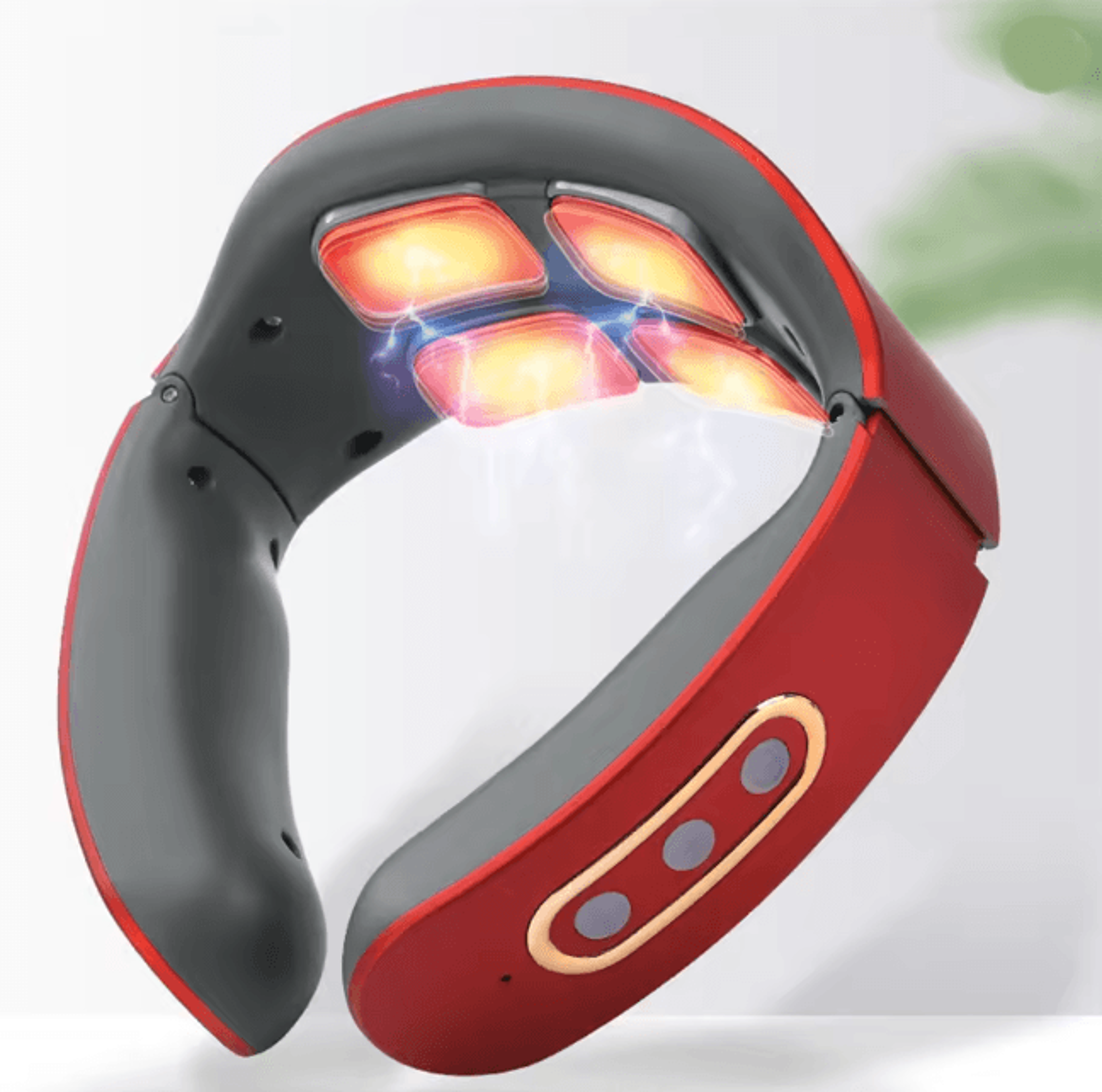 electric neck and shoulder massager with pulse therapy and adjustable modes