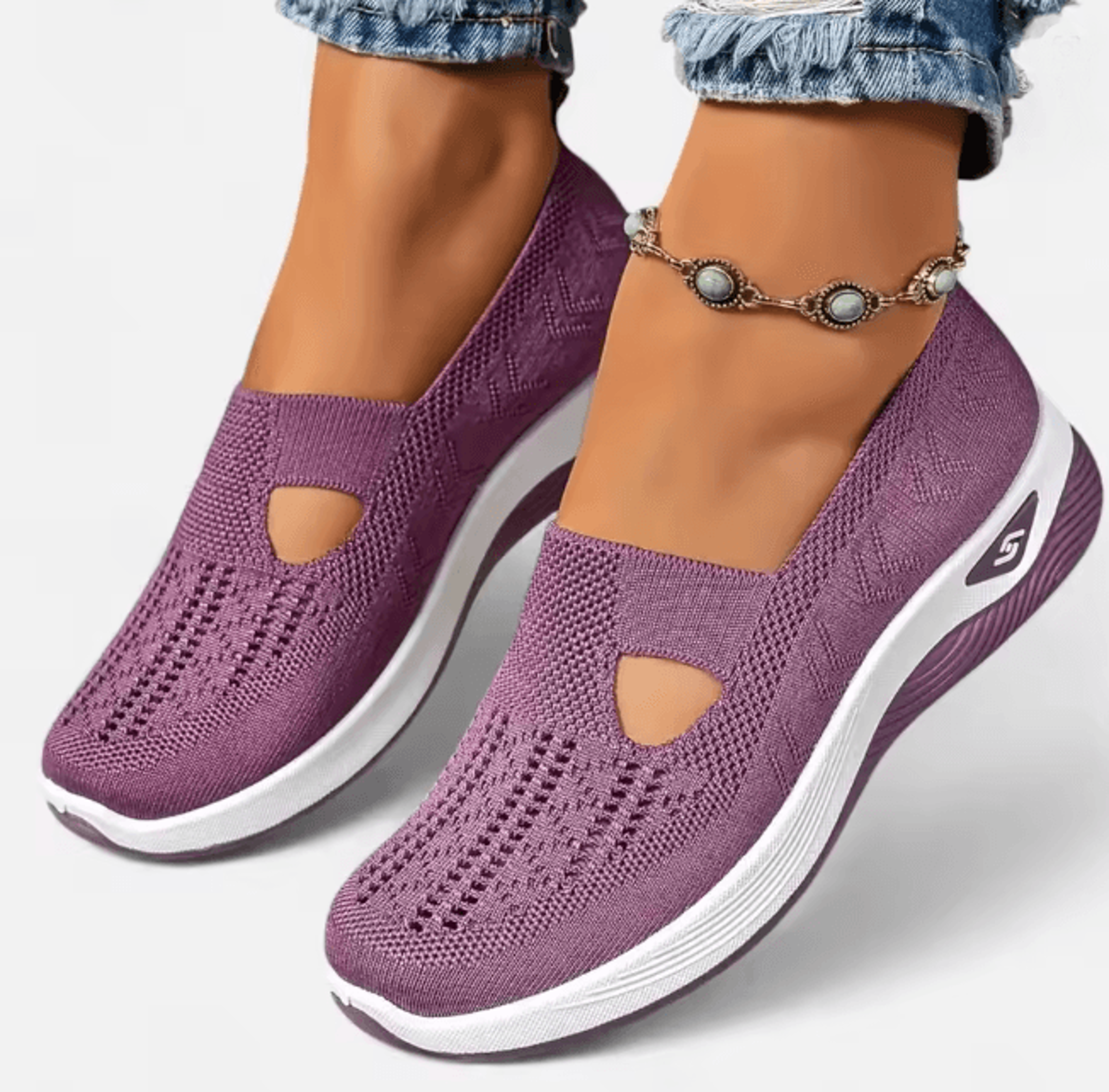 Womens Breathable Mesh Flats Comfortable Slip On Casual Loafers 8