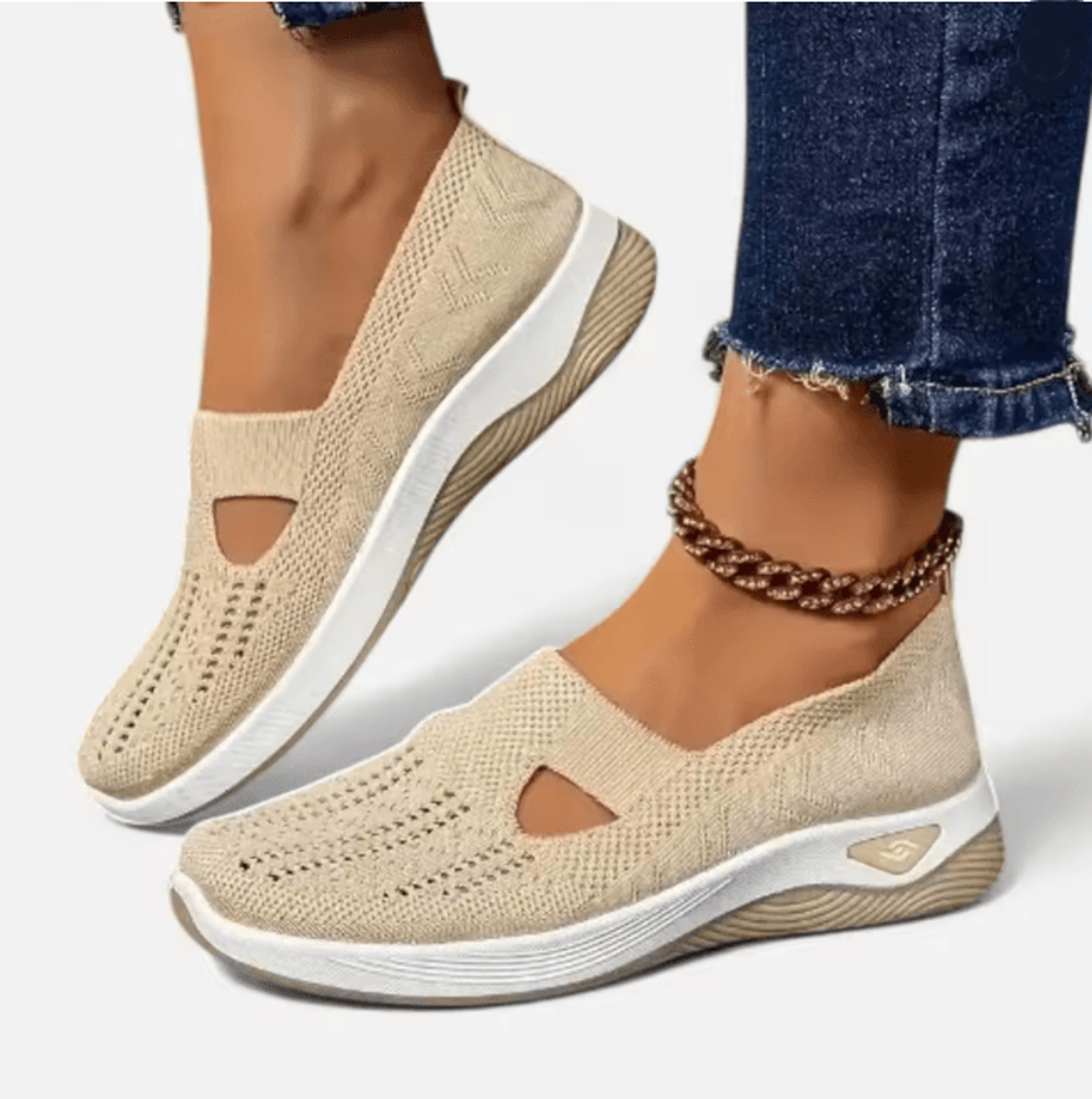 Womens Breathable Mesh Flats Comfortable Slip On Casual Loafers 2