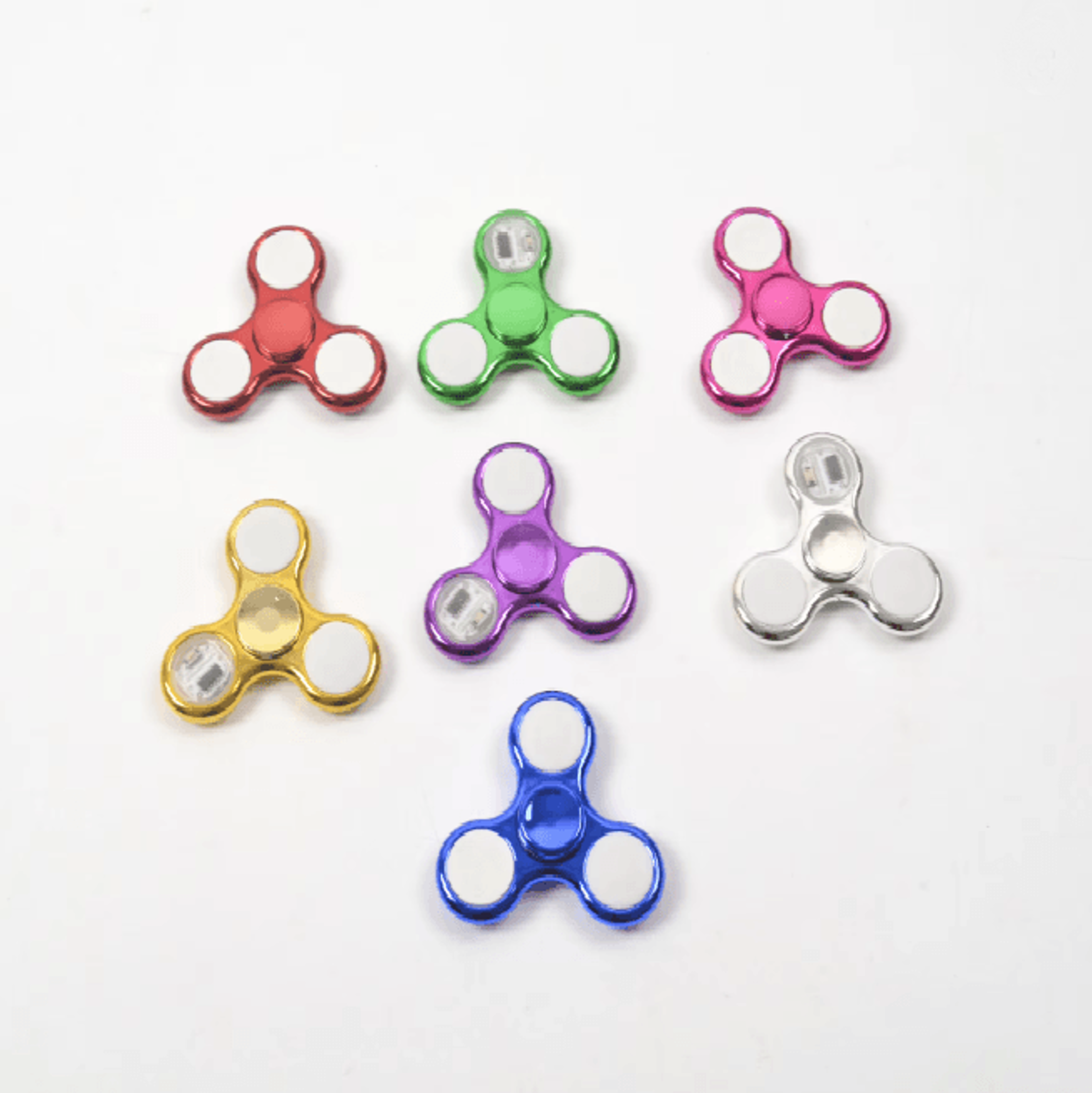 LED Light Up Fidget Spinner Glow In The Dark Stress Relief Toy 2