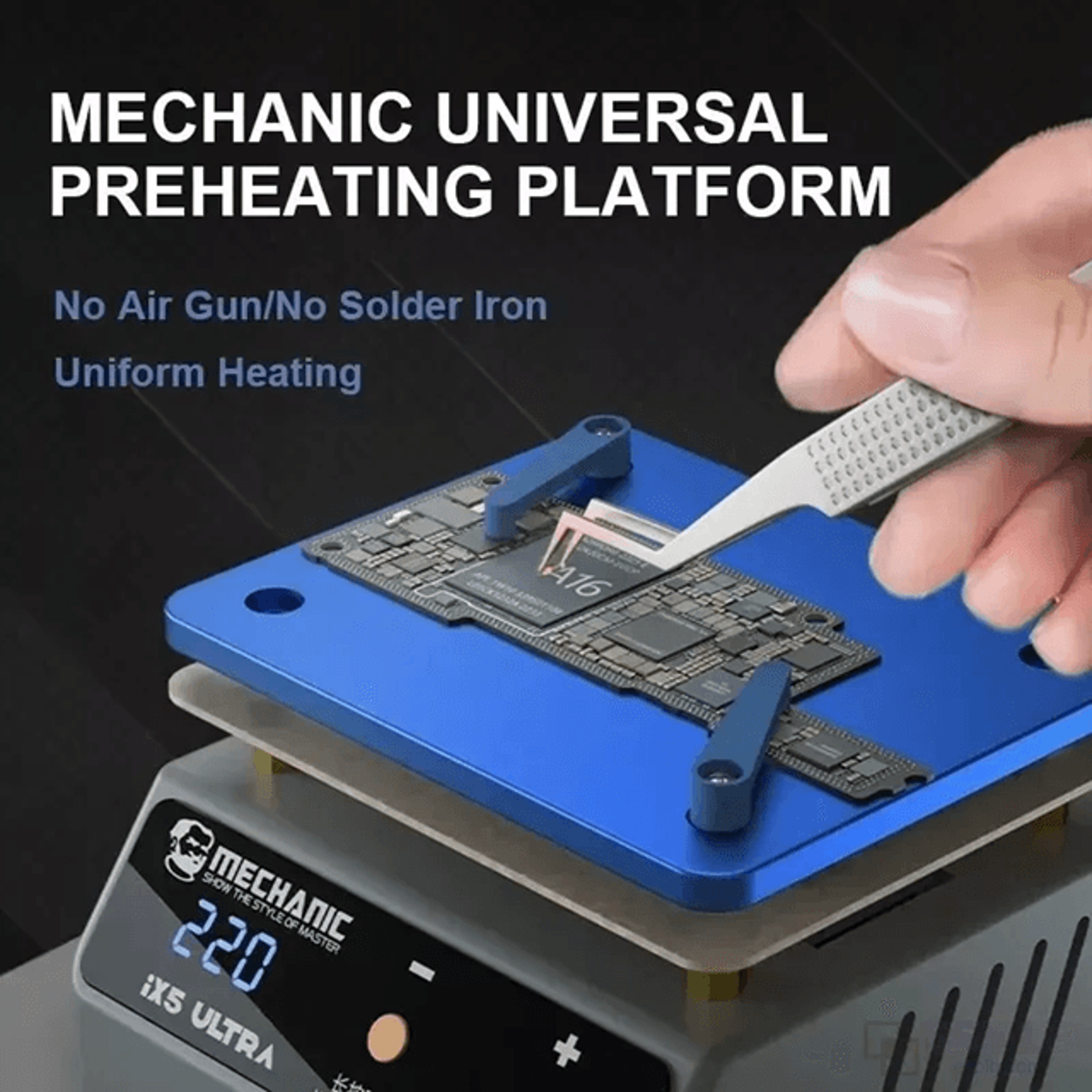 mechanic ix5 ultra universal preheating platform for motherboard repair