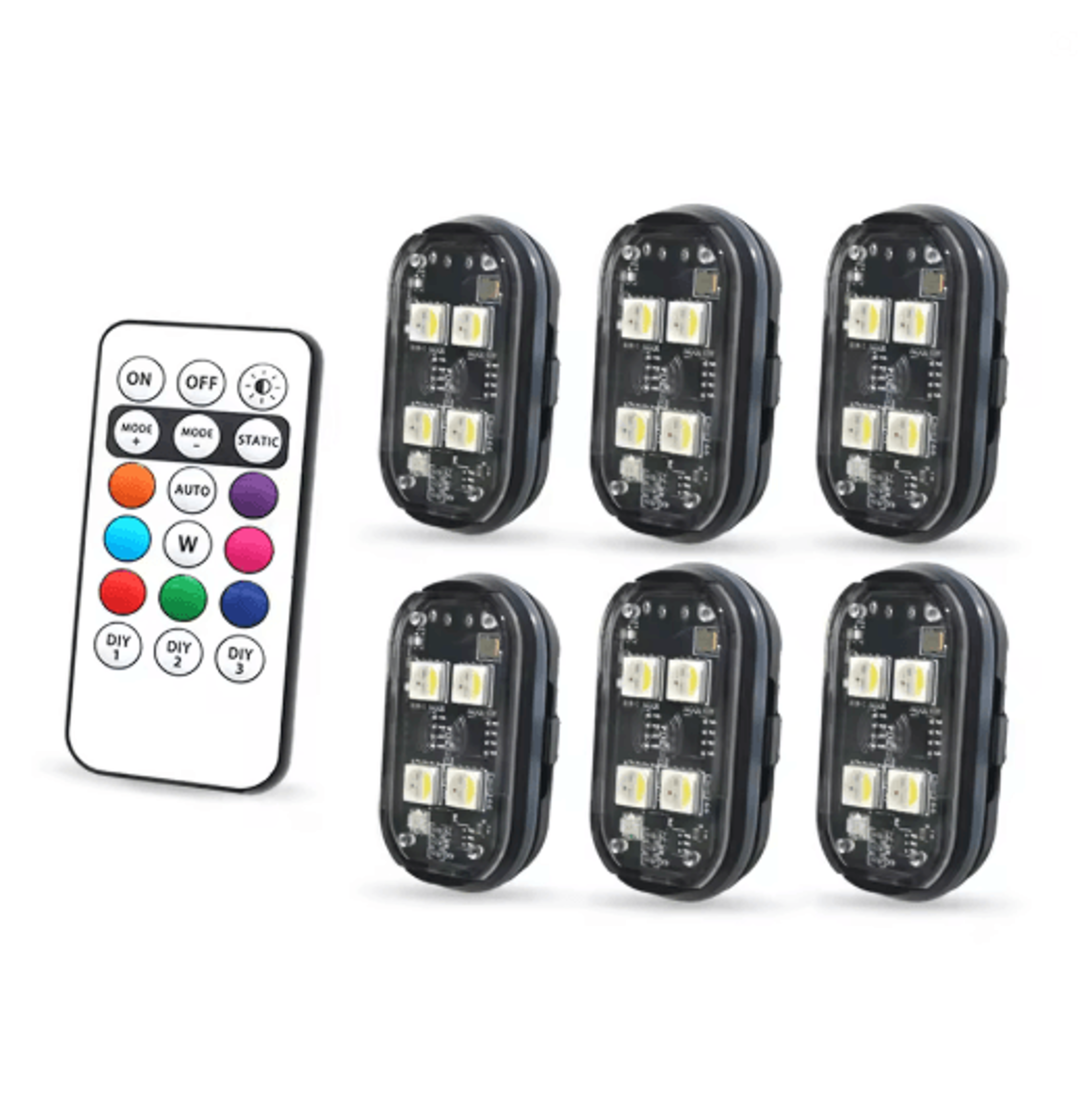 GlowGuard Wireless LED Strobe Car Warning Lights 4