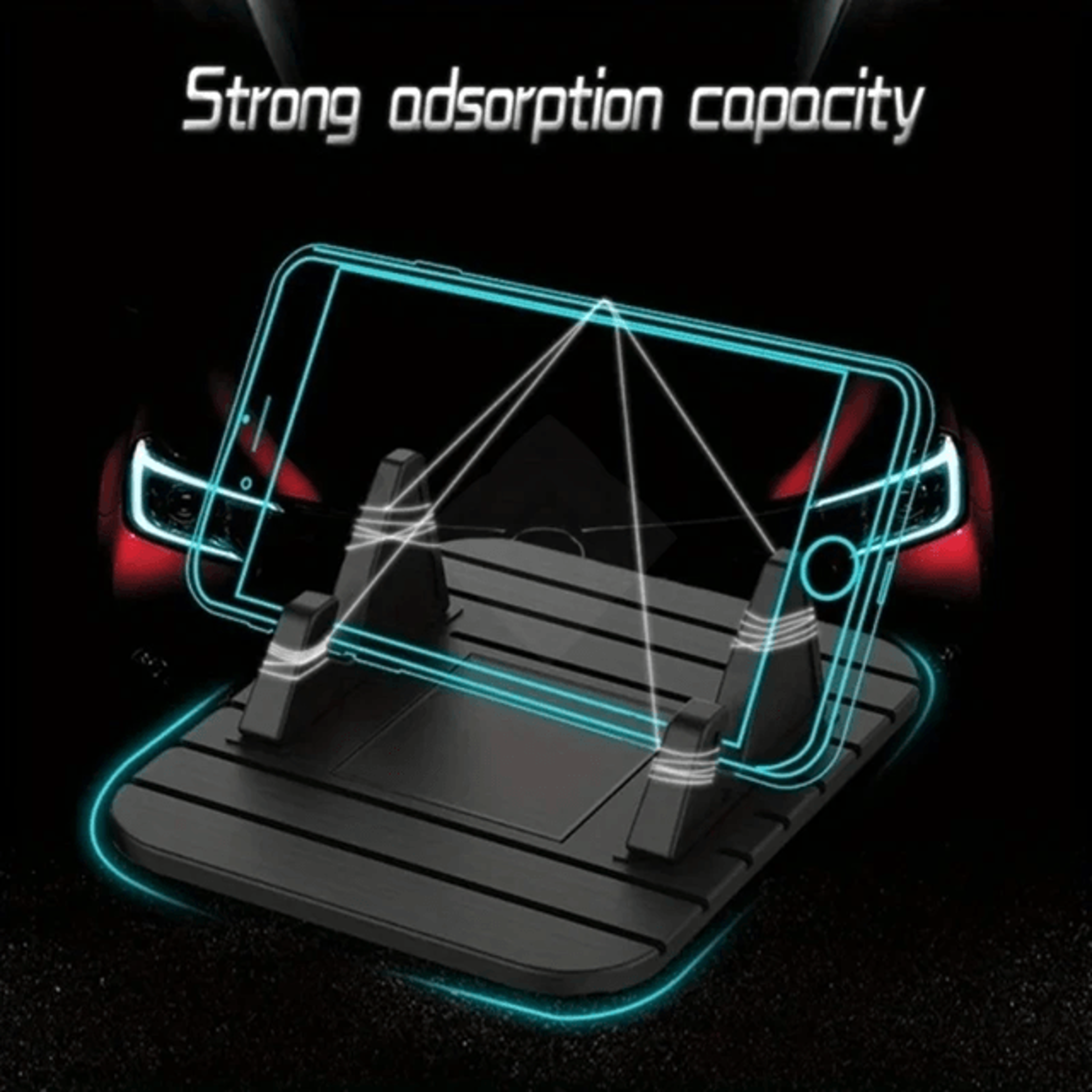 GripSafe Silicone Car Phone Holder Dashboard Mount 0