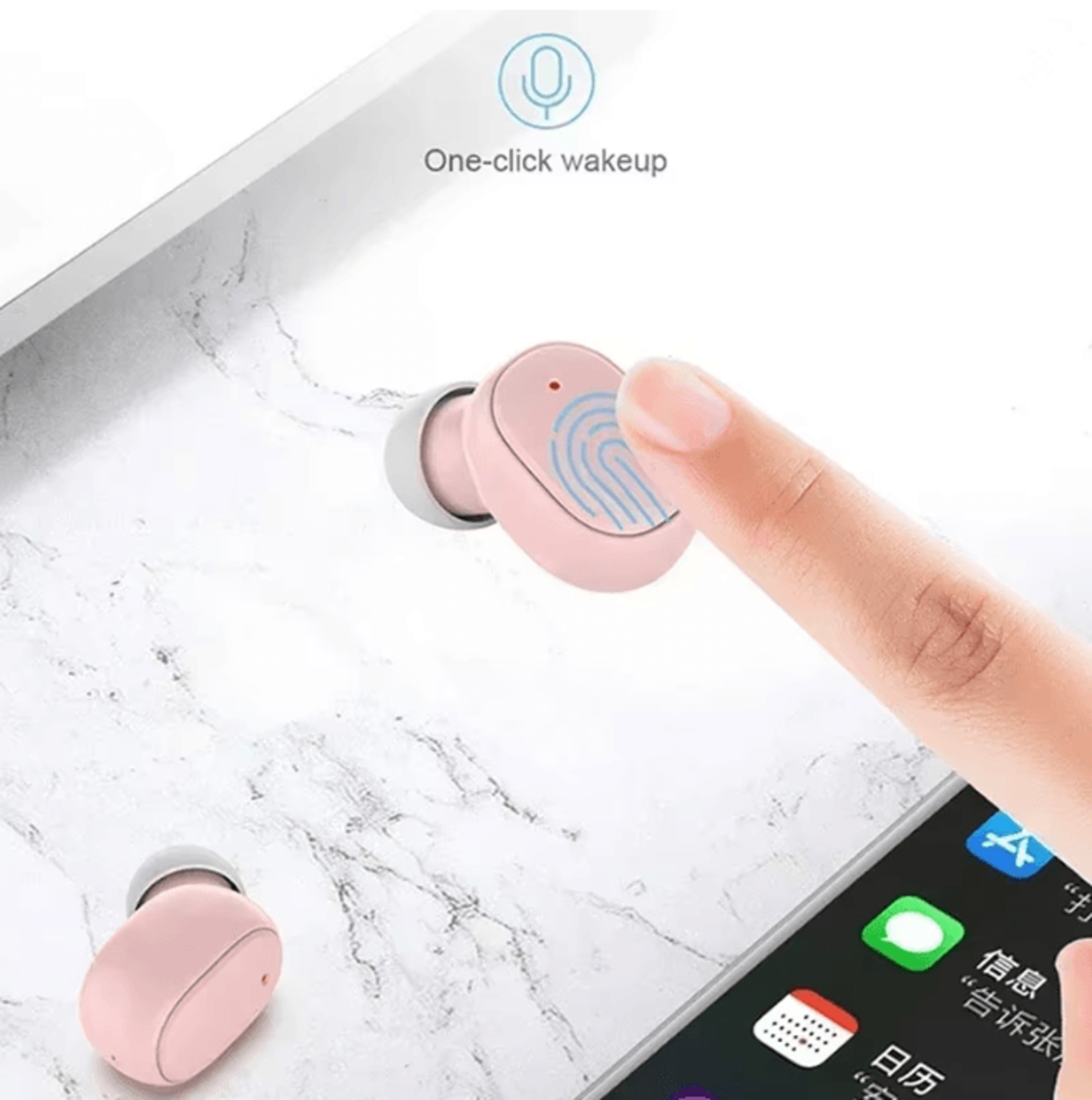 A6S Wireless Bluetooth Earbuds Touch Control Sports Headphones 2