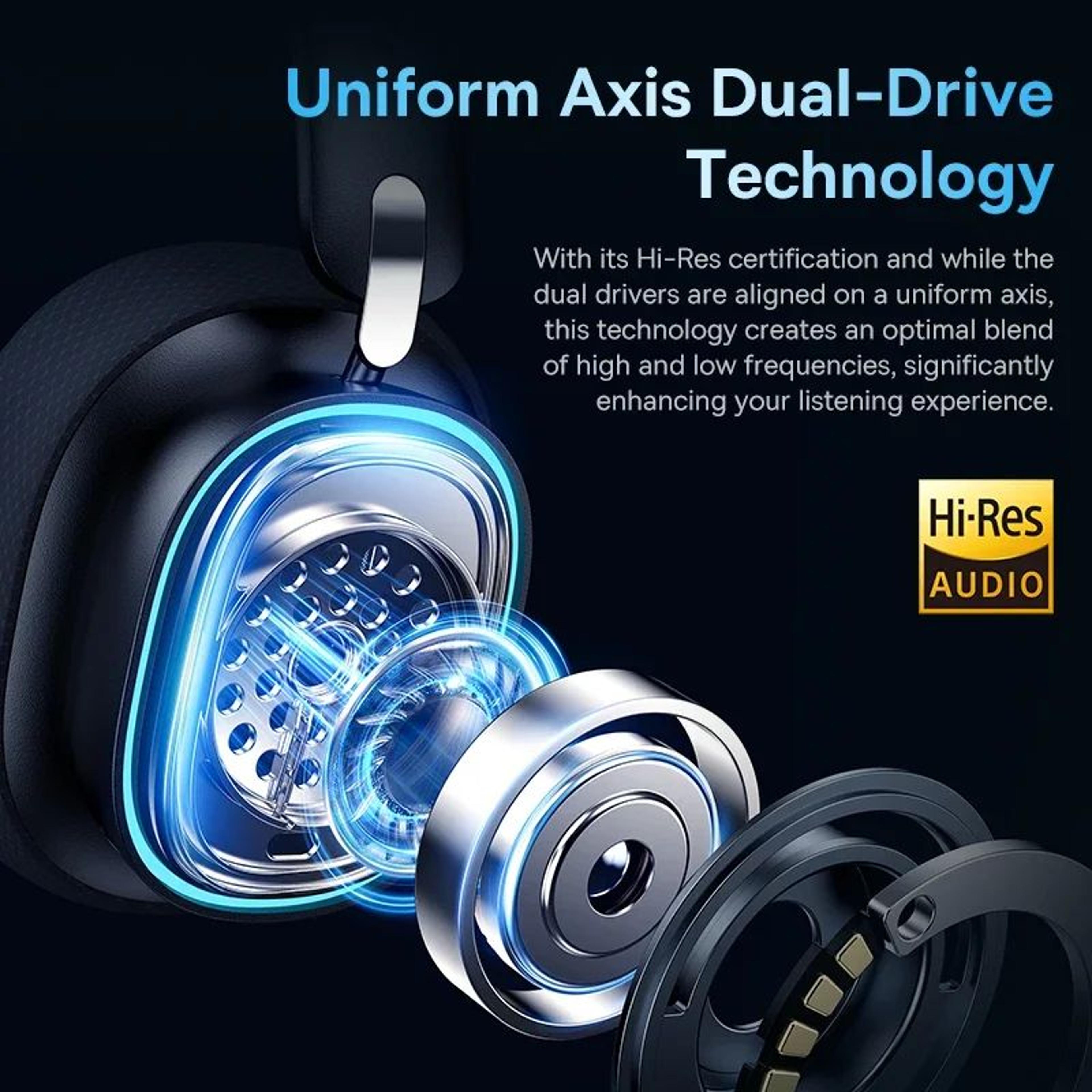 Baseus GH02 Wireless Gaming Headset RGB Over Ear Bluetooth Headphones 5