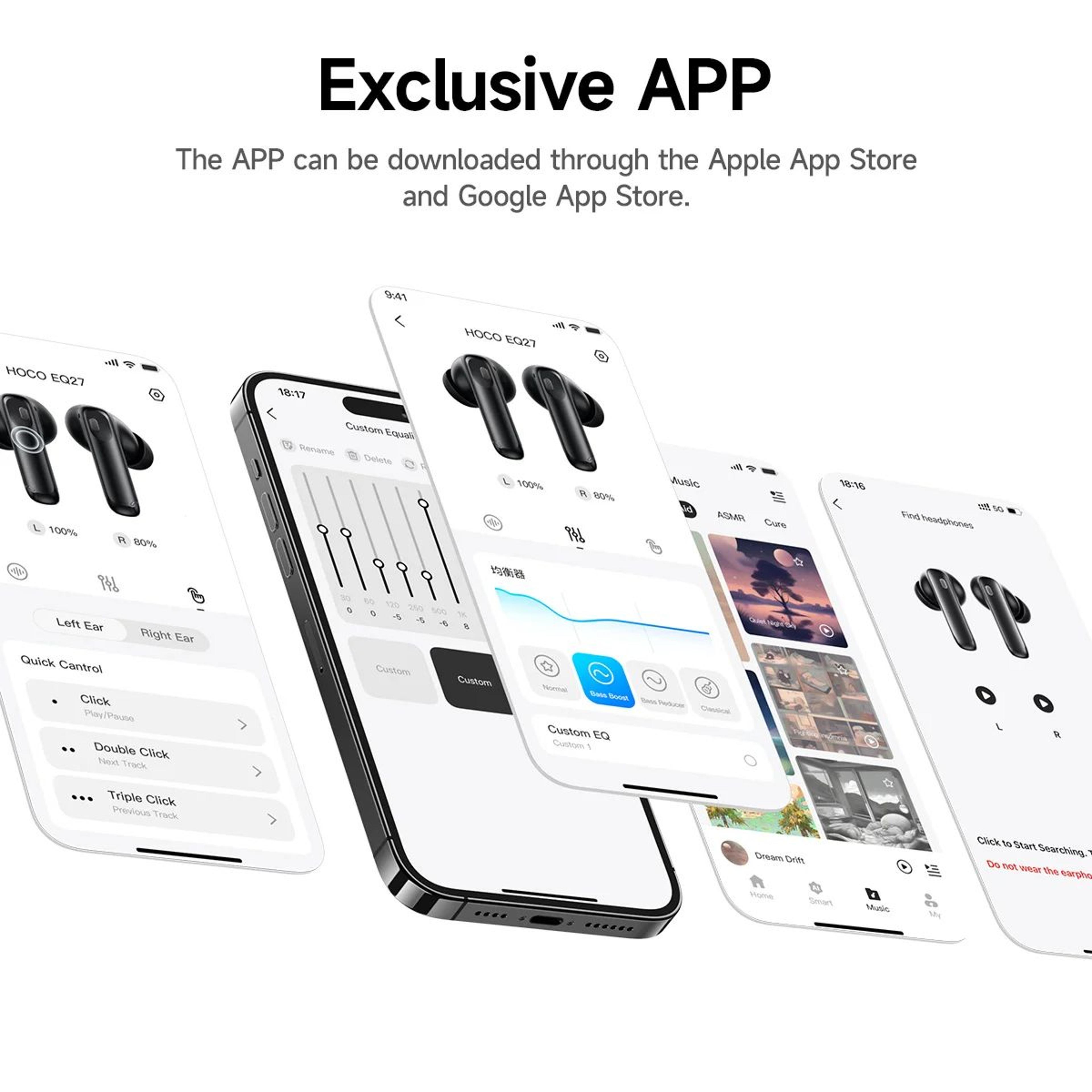 HOCO Smart AI Translation Earbuds Wireless Noise Cancelling Headphones 4