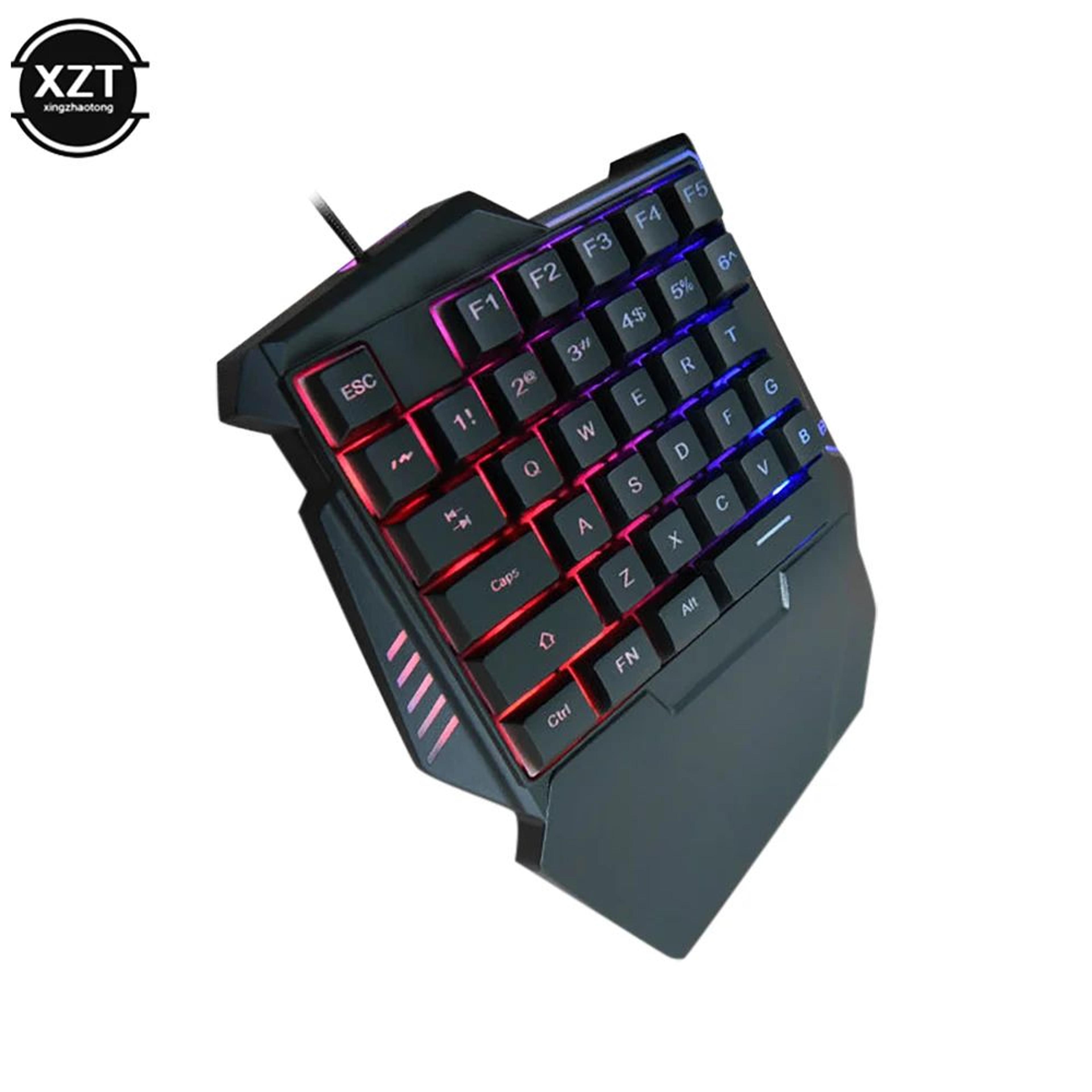Portable One Handed Gaming Keyboard Mini USB Gaming Keypad For PC 2