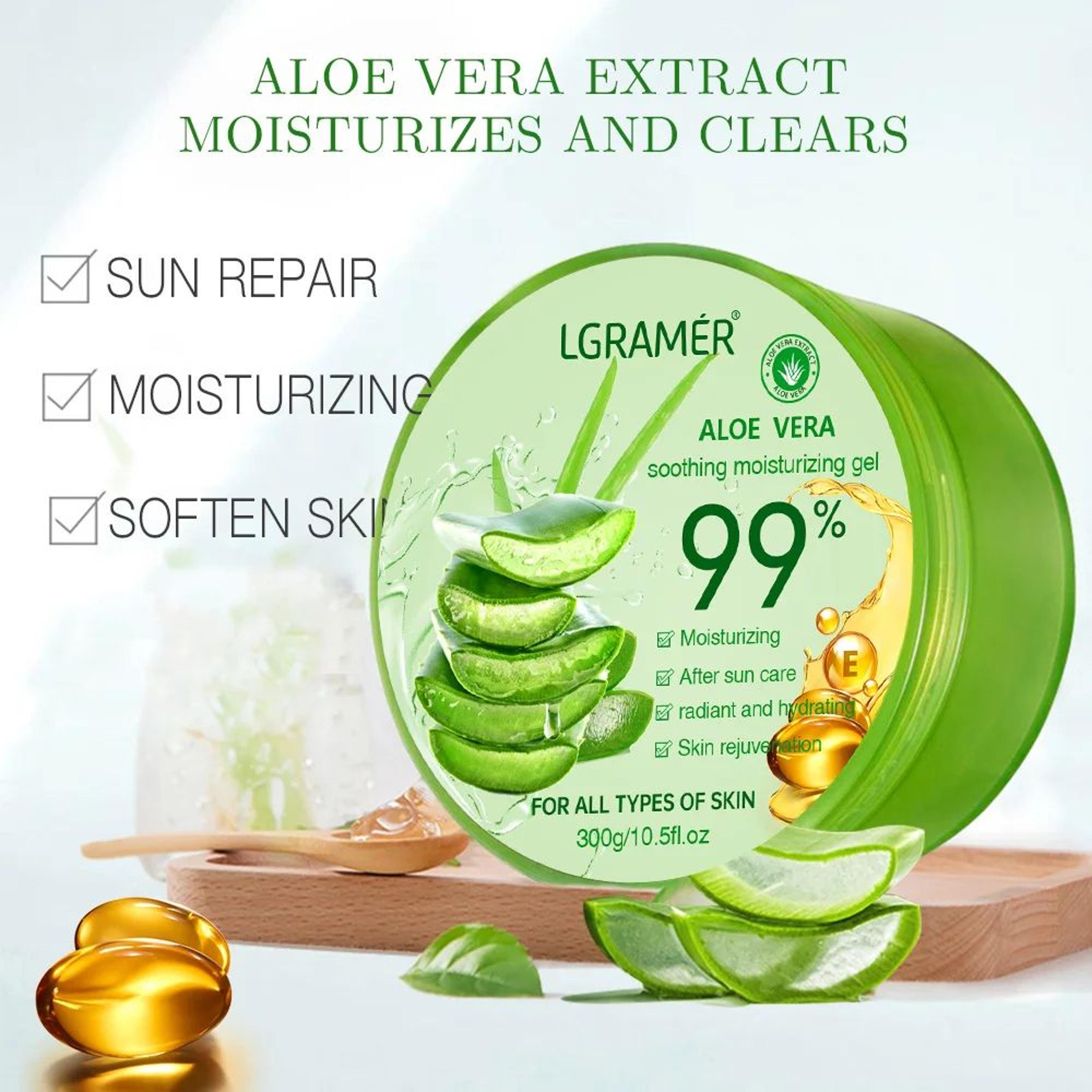 99 Percent Aloe Vera Gel Moisturizing Face And Body Hydrating Skin Care Gel 3