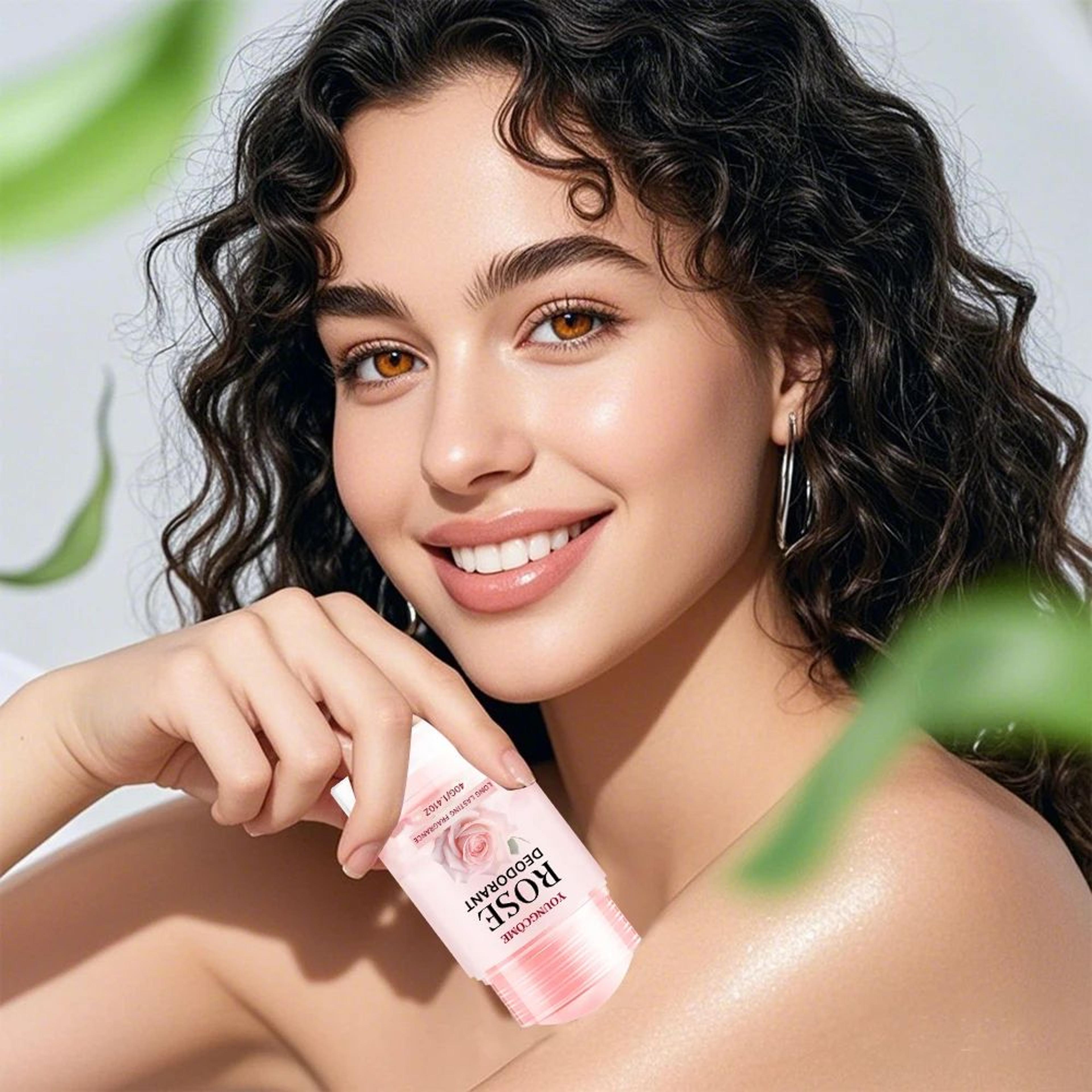 Pink Rose Deodorant Stick Long Lasting Rose Fragrance Underarm Deodorant 5