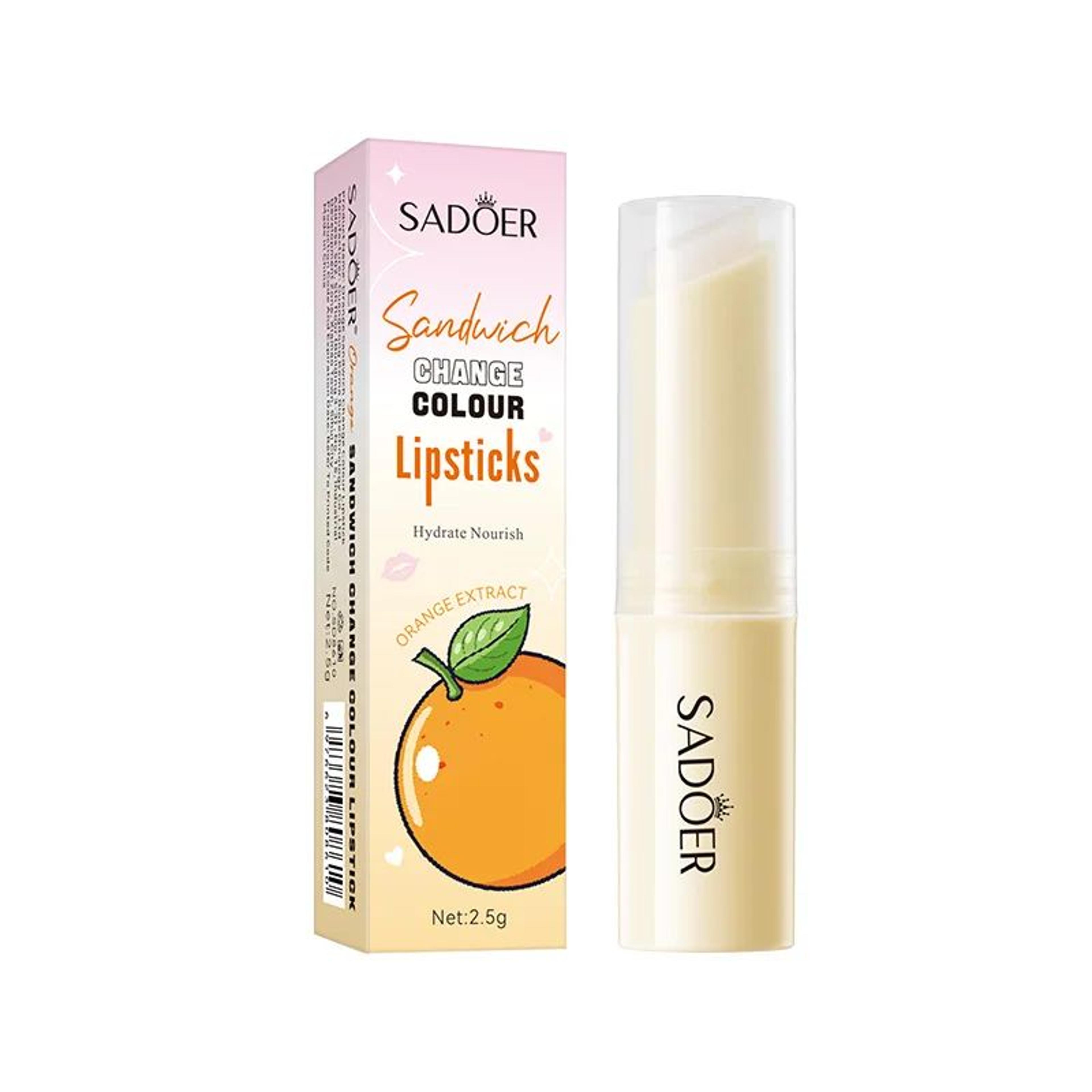 Strawberry Color Changing Lipstick Moisturizing Fruit Lip Balm Tint 10