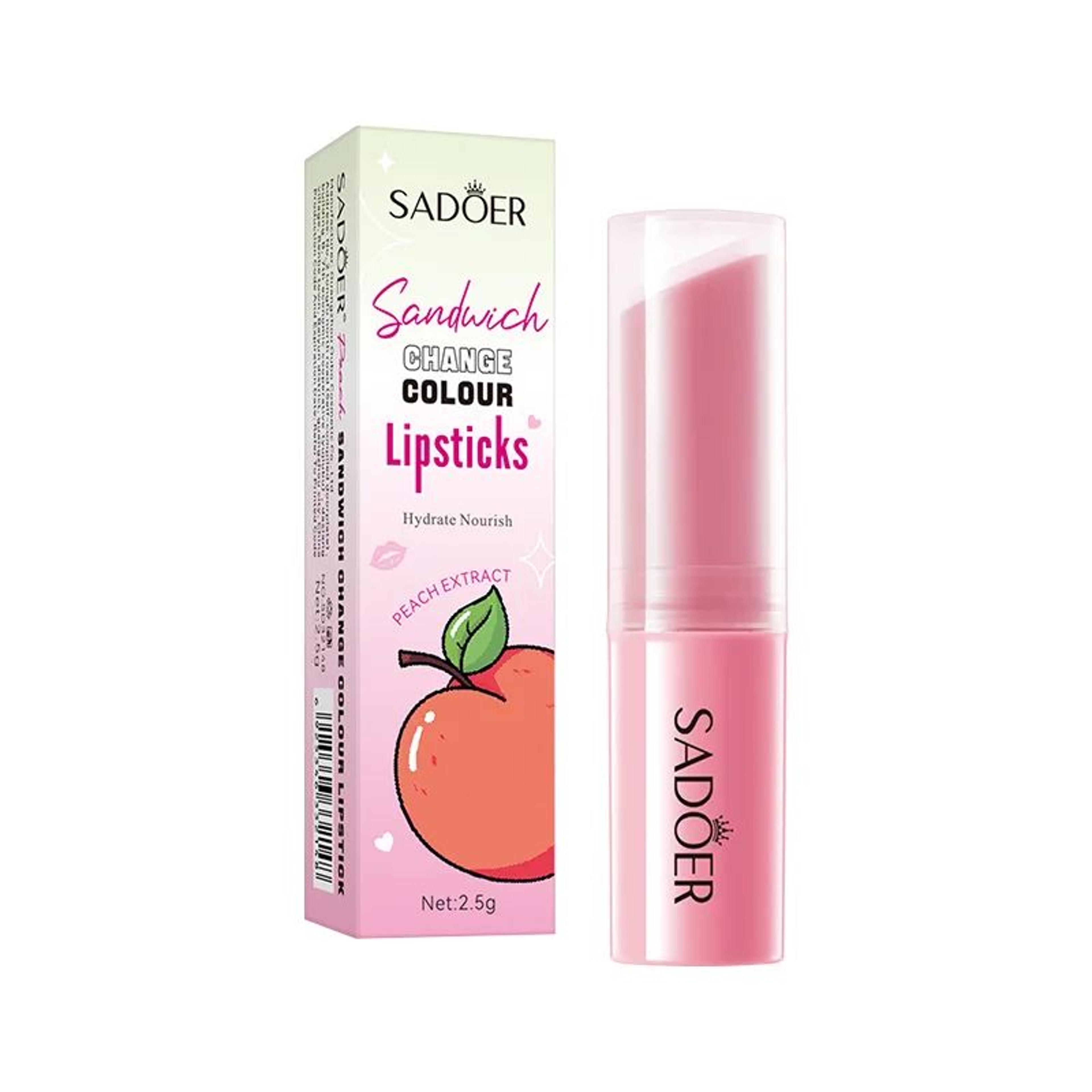 Strawberry Color Changing Lipstick Moisturizing Fruit Lip Balm Tint 8