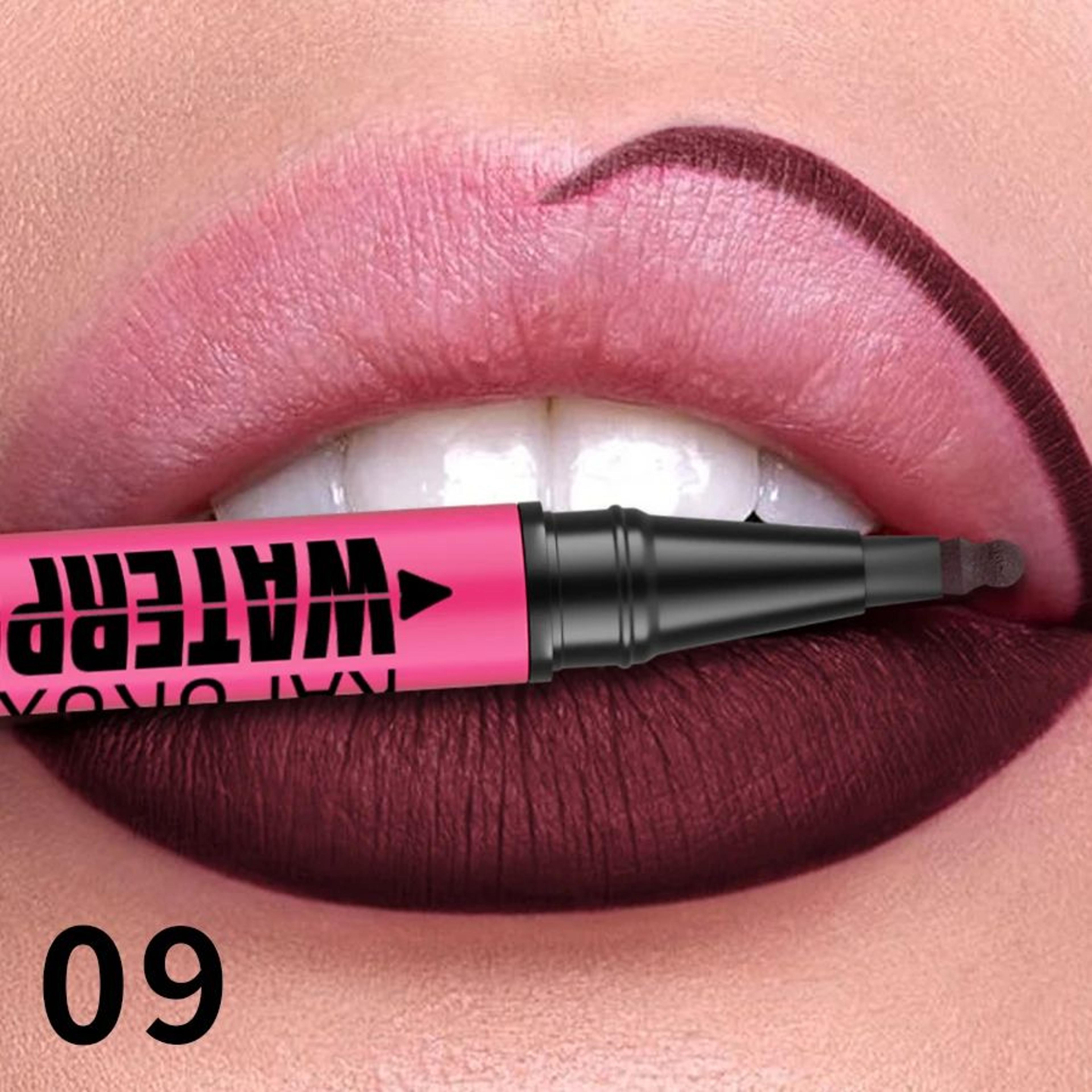 Matte Lip Liner Pencil Waterproof Long Lasting Lip Contour Pen 4