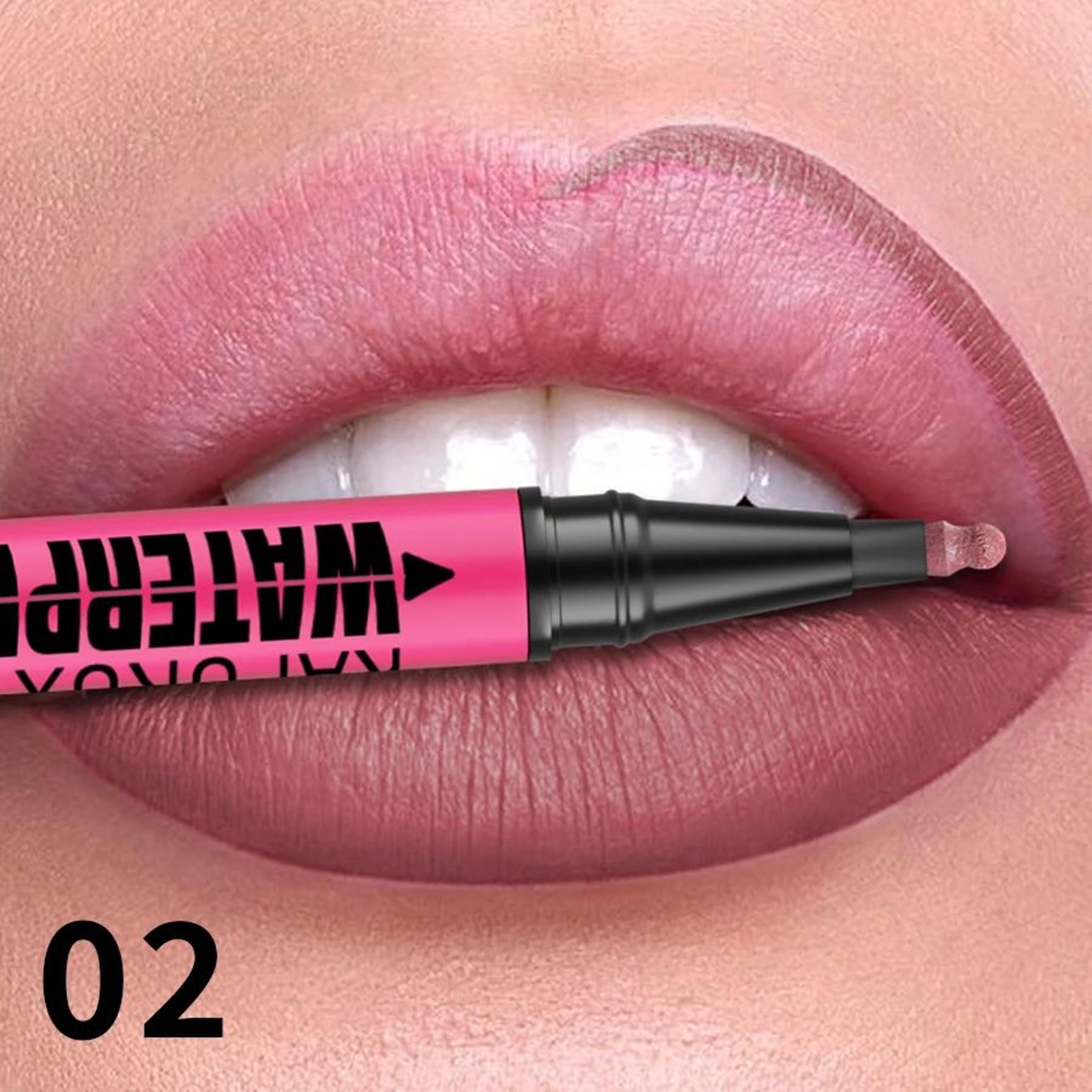 Matte Lip Liner Pencil Waterproof Long Lasting Lip Contour Pen 7