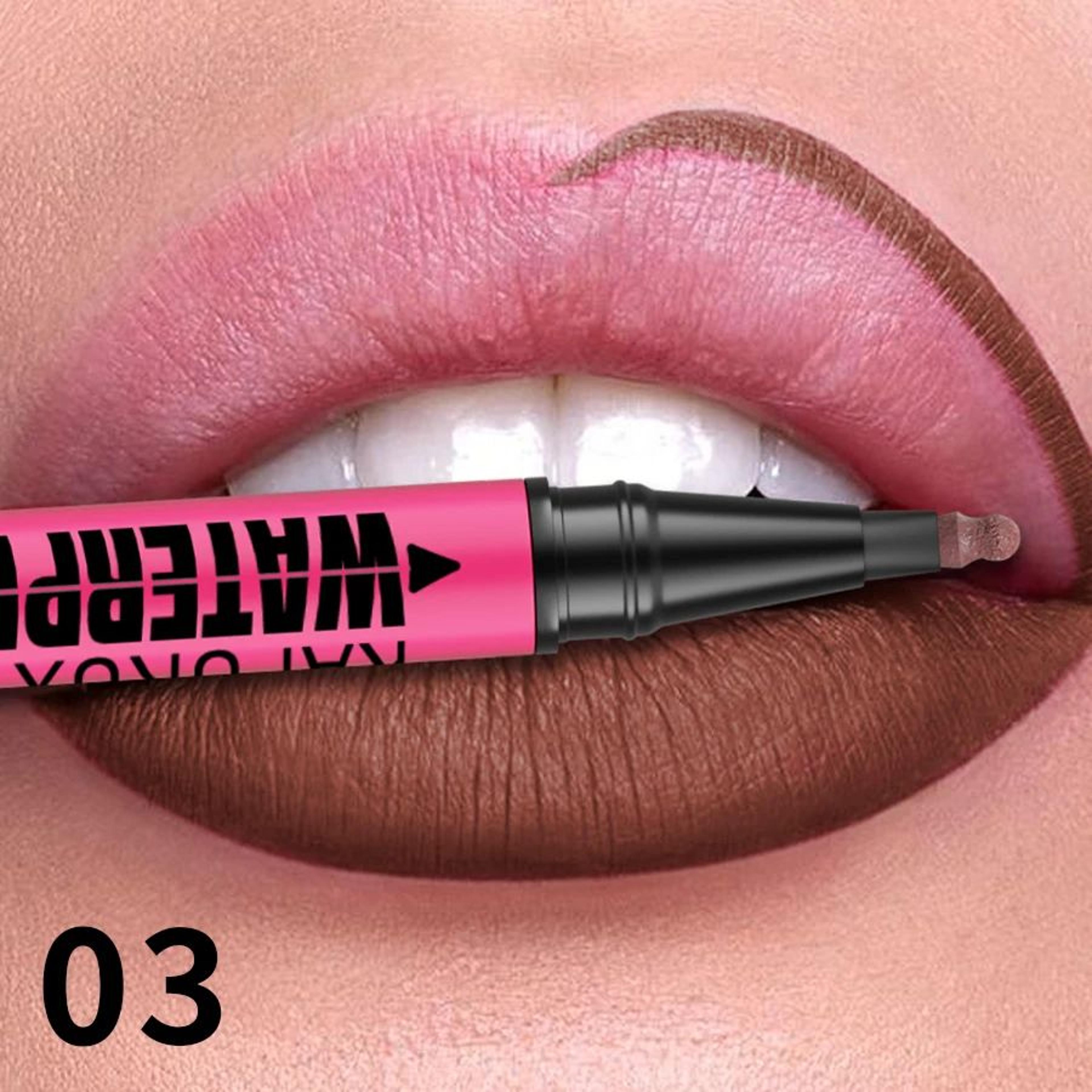 Matte Lip Liner Pencil Waterproof Long Lasting Lip Contour Pen 8