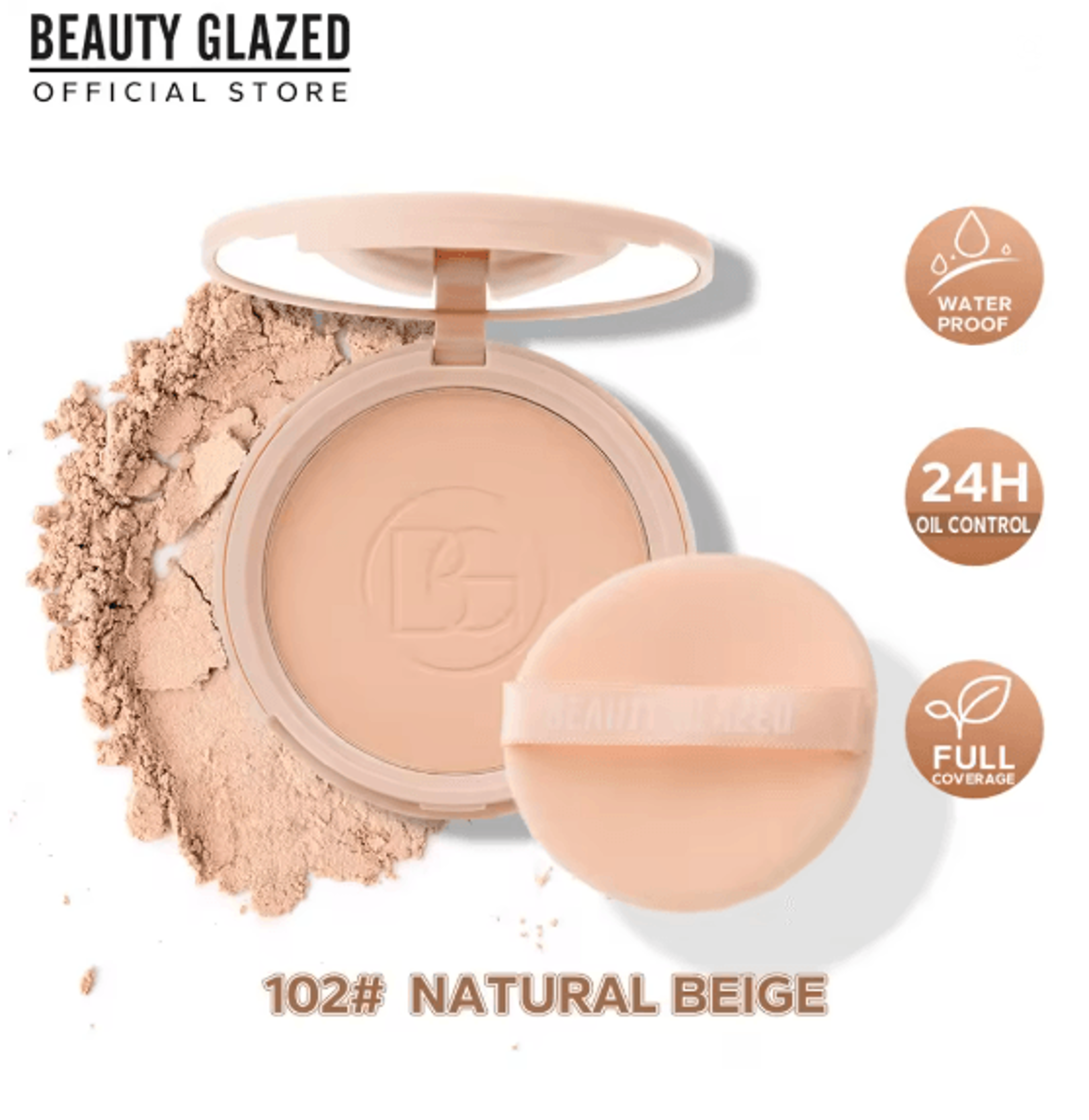 Beauty Glazed Oil Control Matte Setting Powder Flawless Finish Face Powder 4