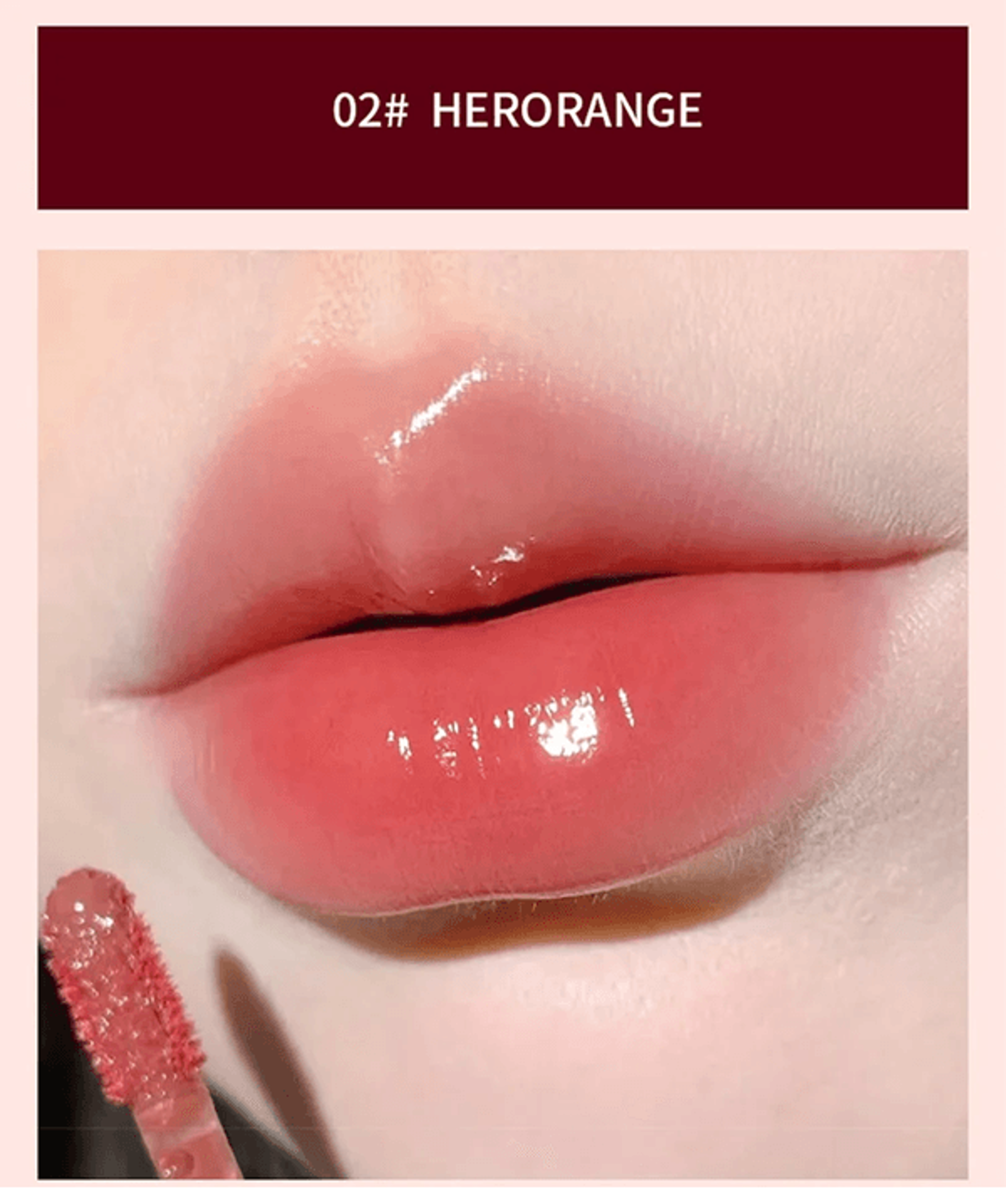 HEROANGE Glass Shine Lip Gloss Hydrating Mirror Lip Glaze 6