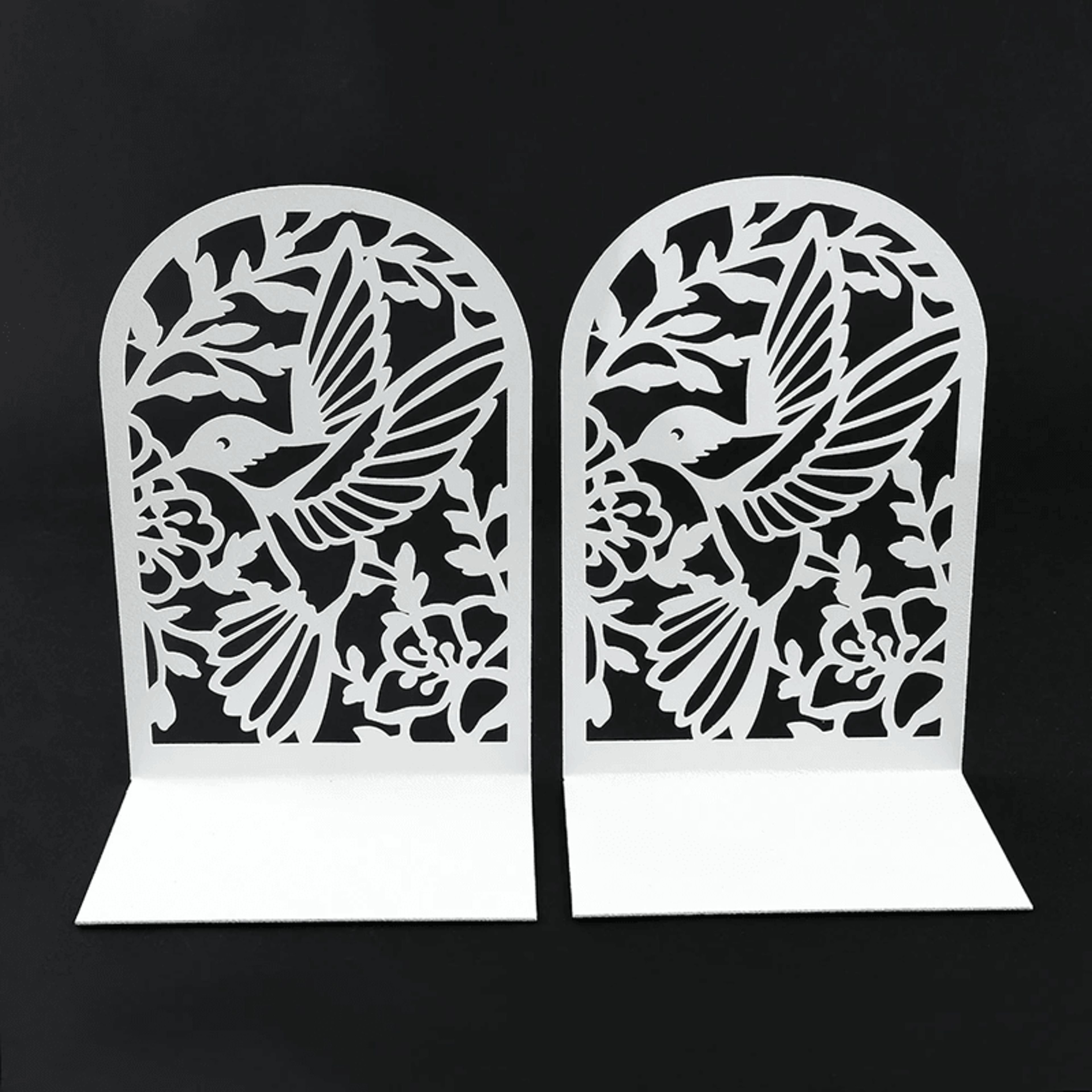 Swallow And Flower Metal Bookends Decorative Bookends Set For Bookshelf 3