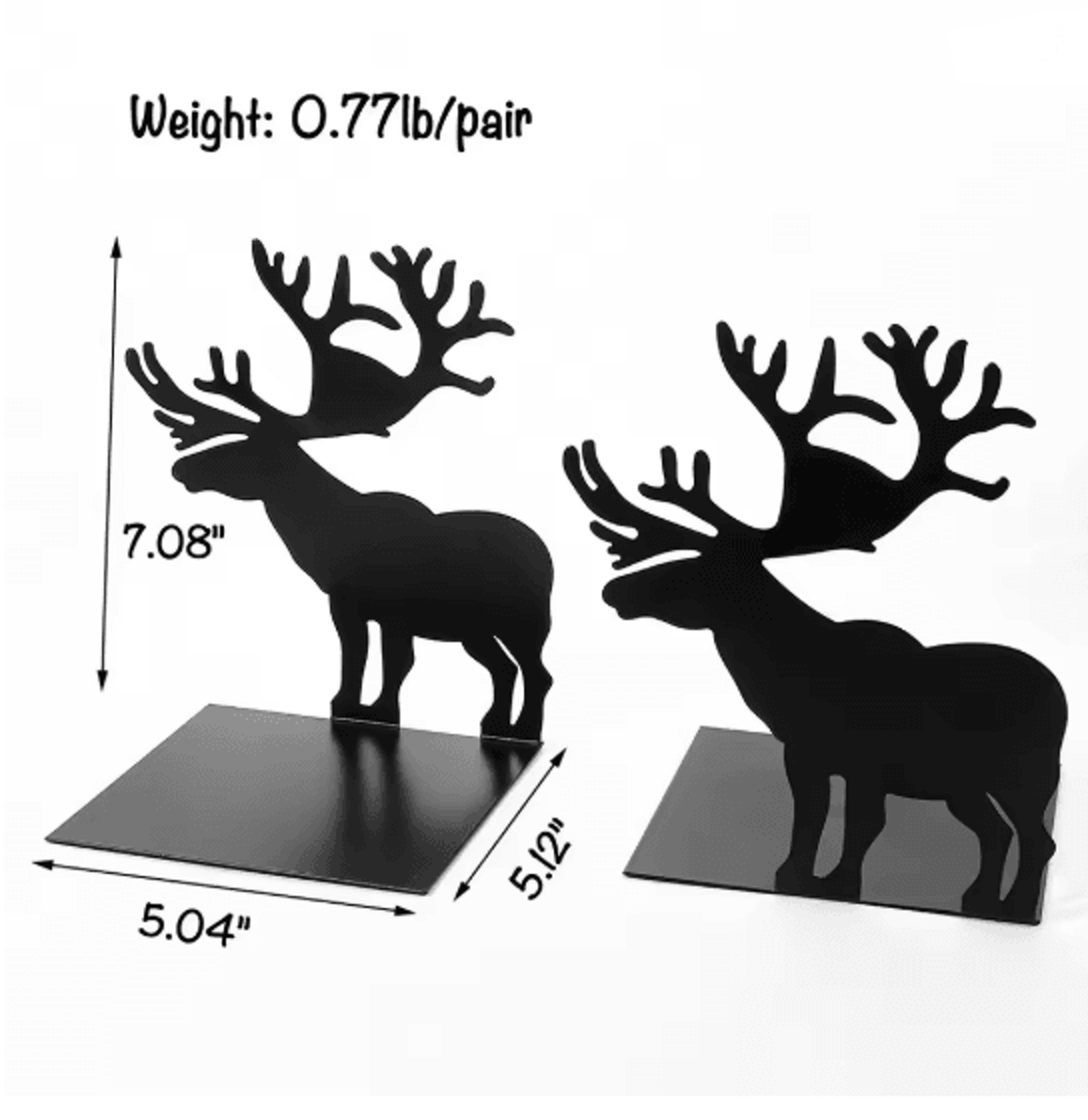 Cute Cat Metal Bookends Heavy Duty Decorative Bookends For Shelves 2